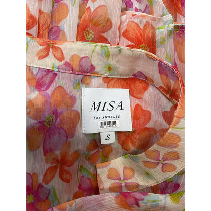 Misa Los Angeles 'Eloisa' Orange Polyester Dress Size S