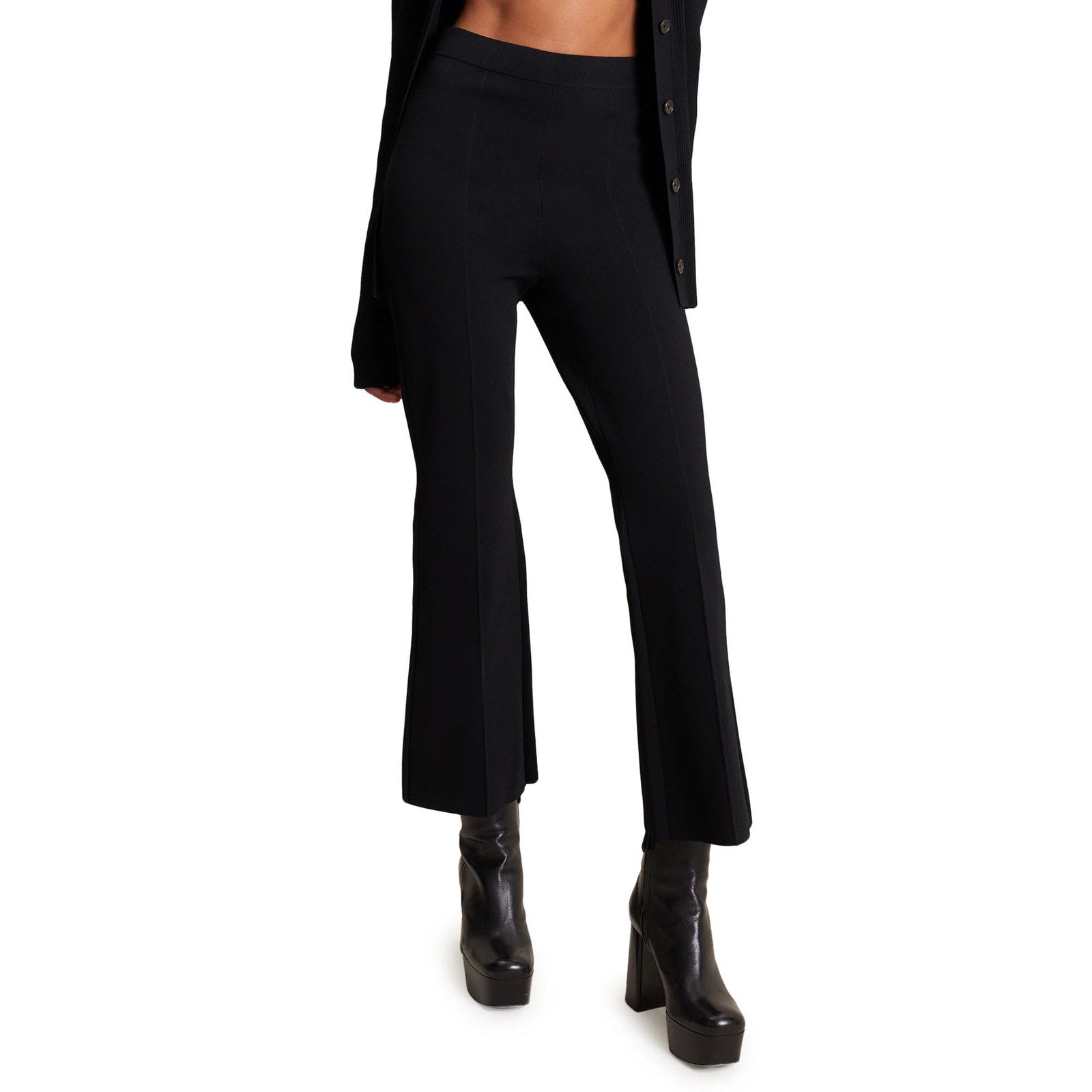 A.L.C. 'Brooklyn' Black Flare Crop Pants Trousers Size XS