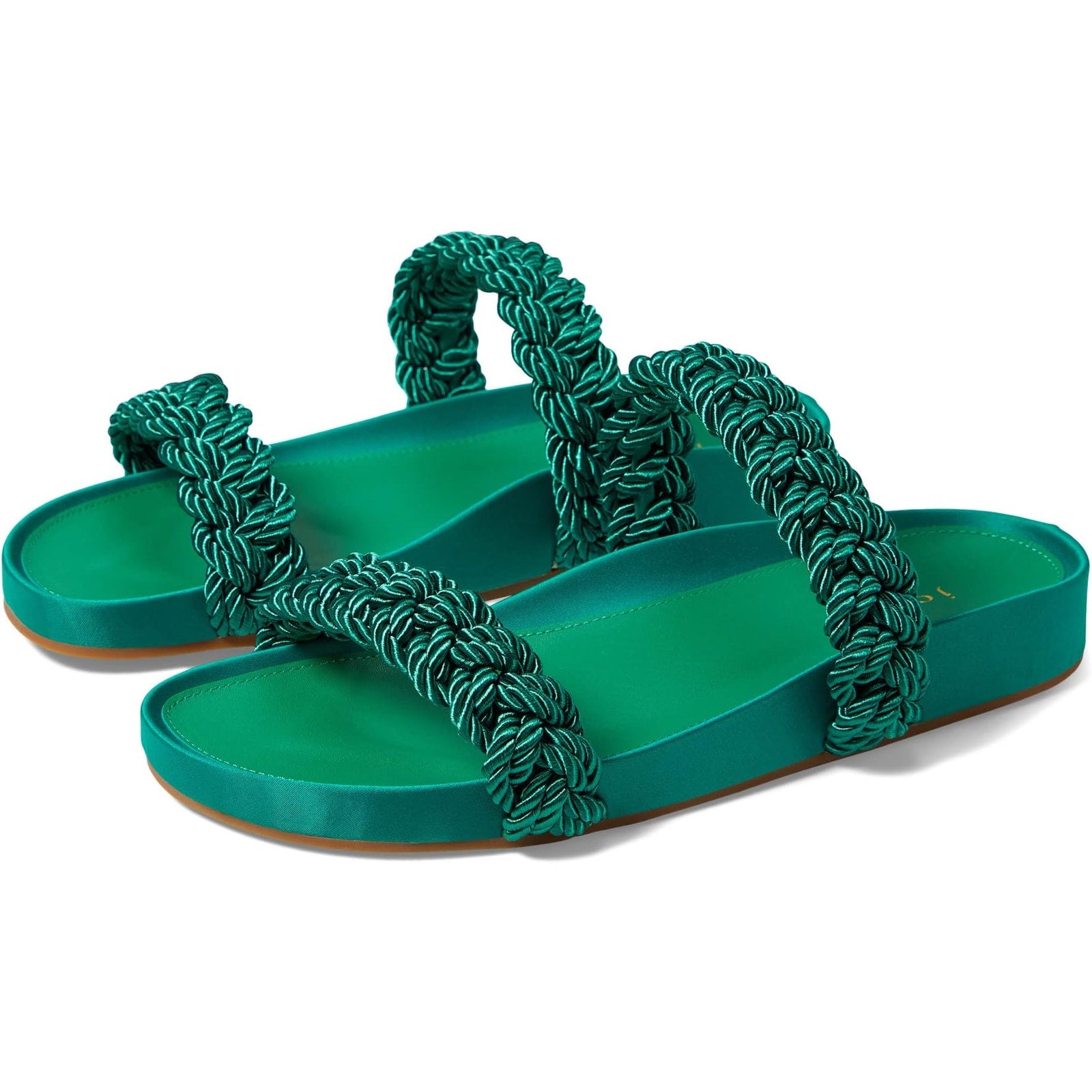 Joie 'Costance' GreenLeather Satin Slide Sandal Size 8 M