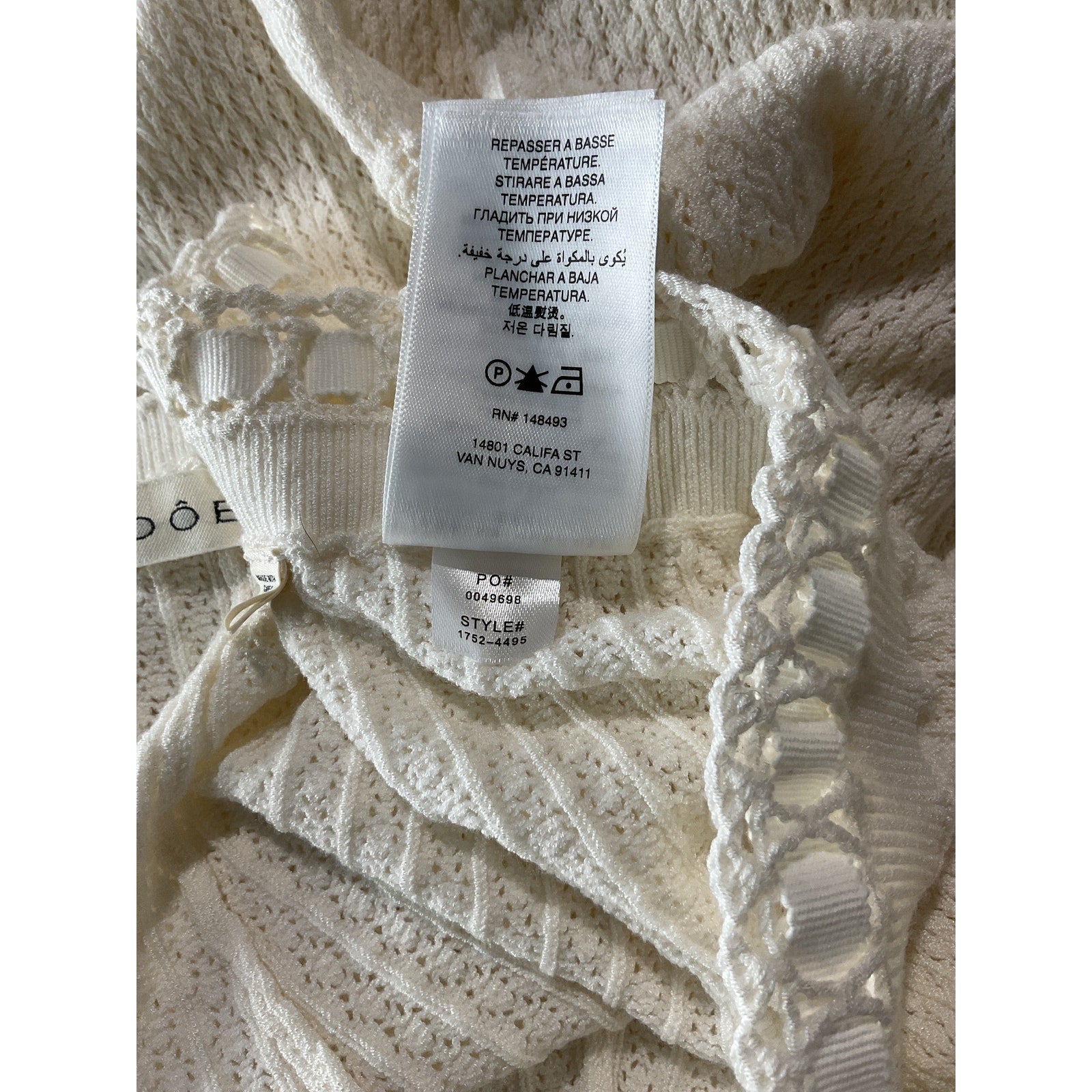 D�en 'Evonne' Ivory Viscose Pant Size M
