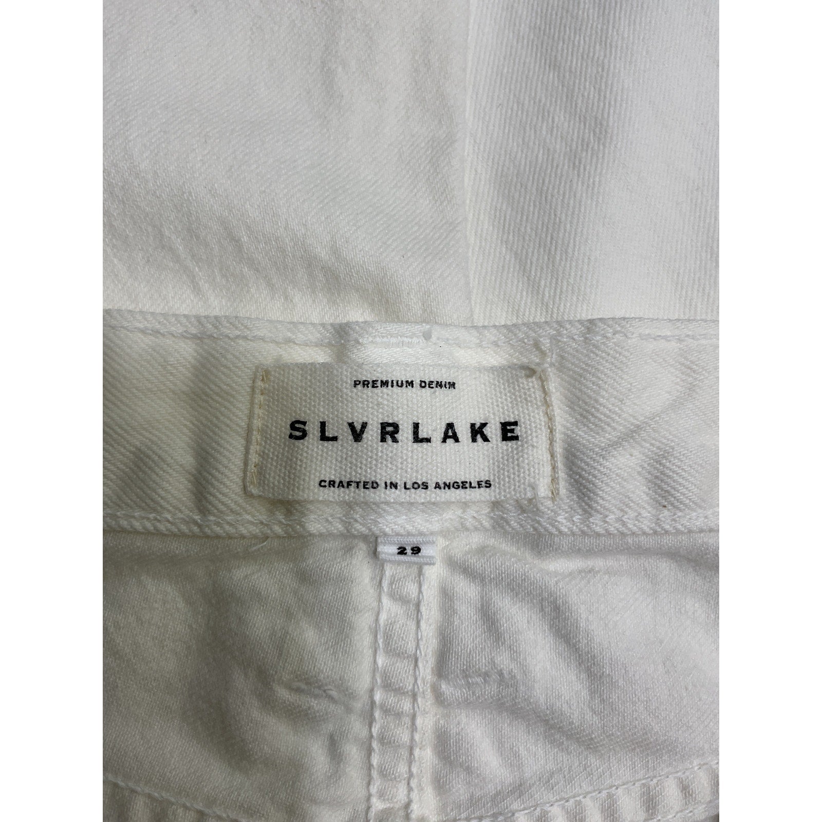 Slvrlake 'Frankie' White Cotton Denim Jean Size 29
