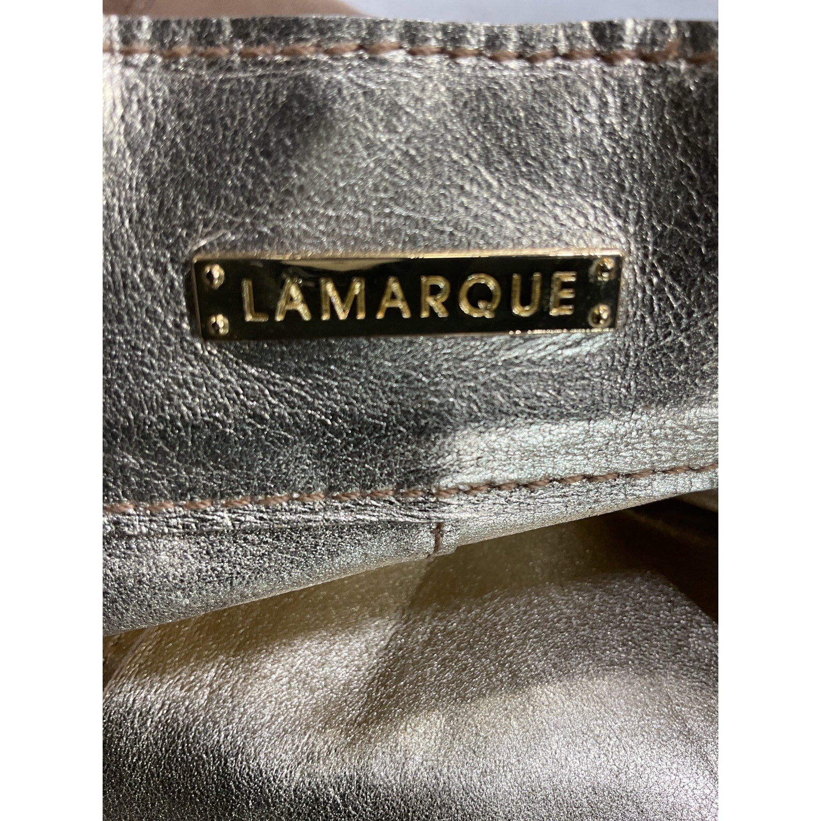 Lamarque 'Chapin' Gold Leather Jacket Size S
