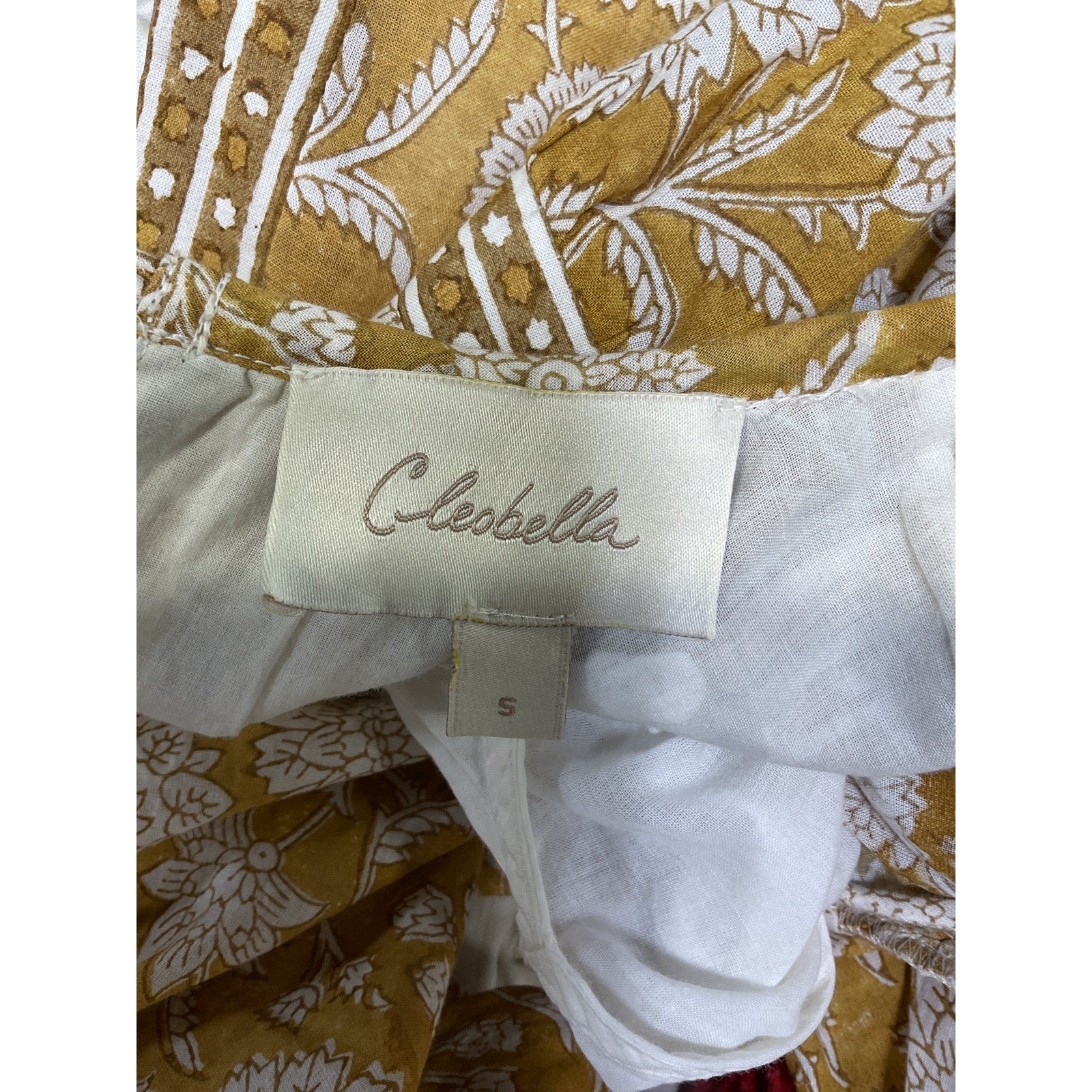 Cleobella 'Magdalena' Yellow Mini Dress Size S