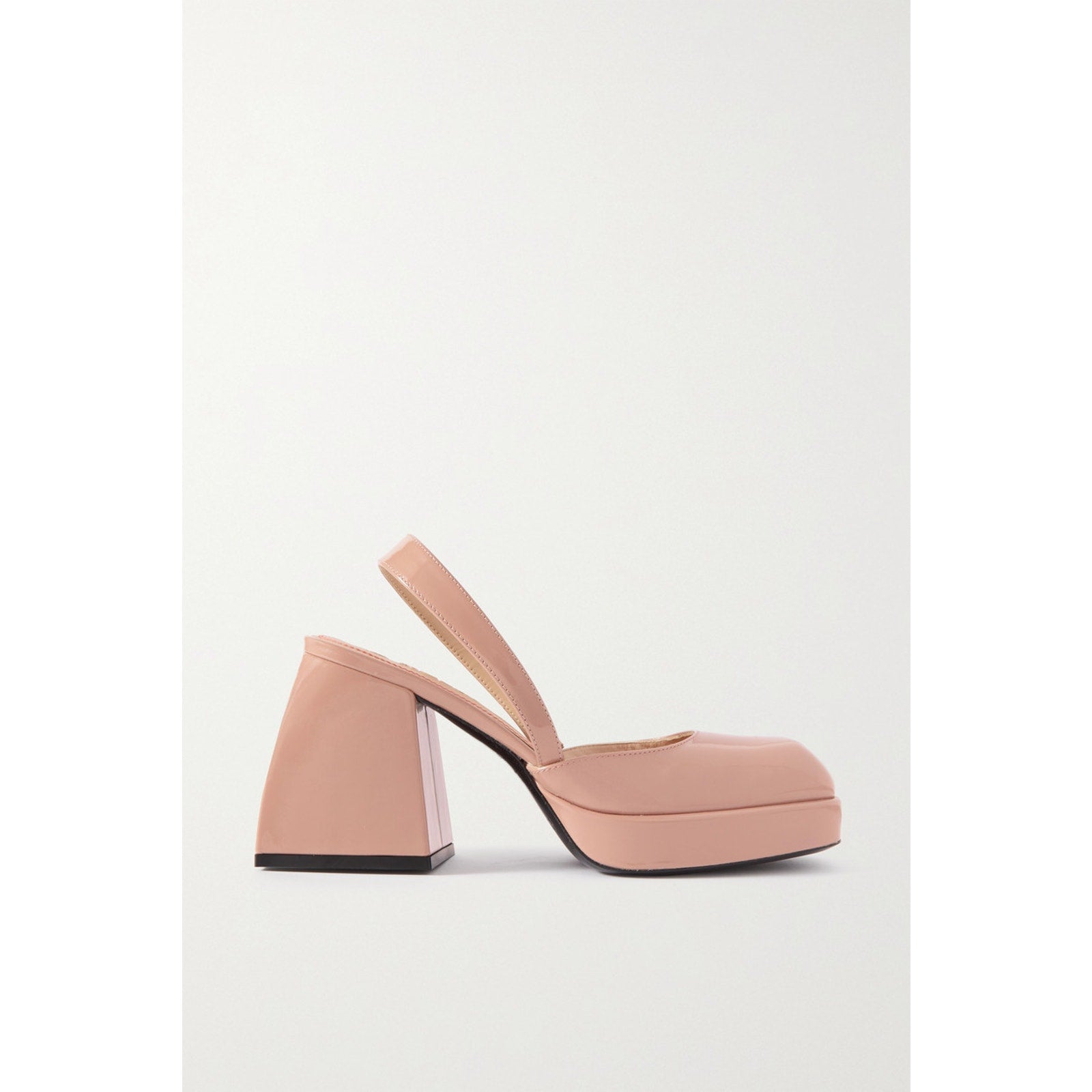 Nodaleto 'Bulla' Pink Leather Jones Patent-Leather Platform Slingback Pumps Size 9