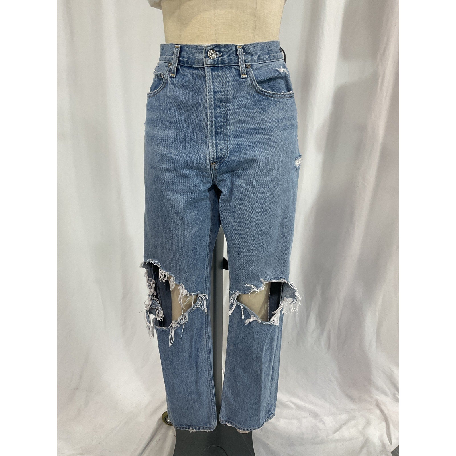Agolde '90's' Blue Mid Rise Loose Fit Denim Jean Size 29