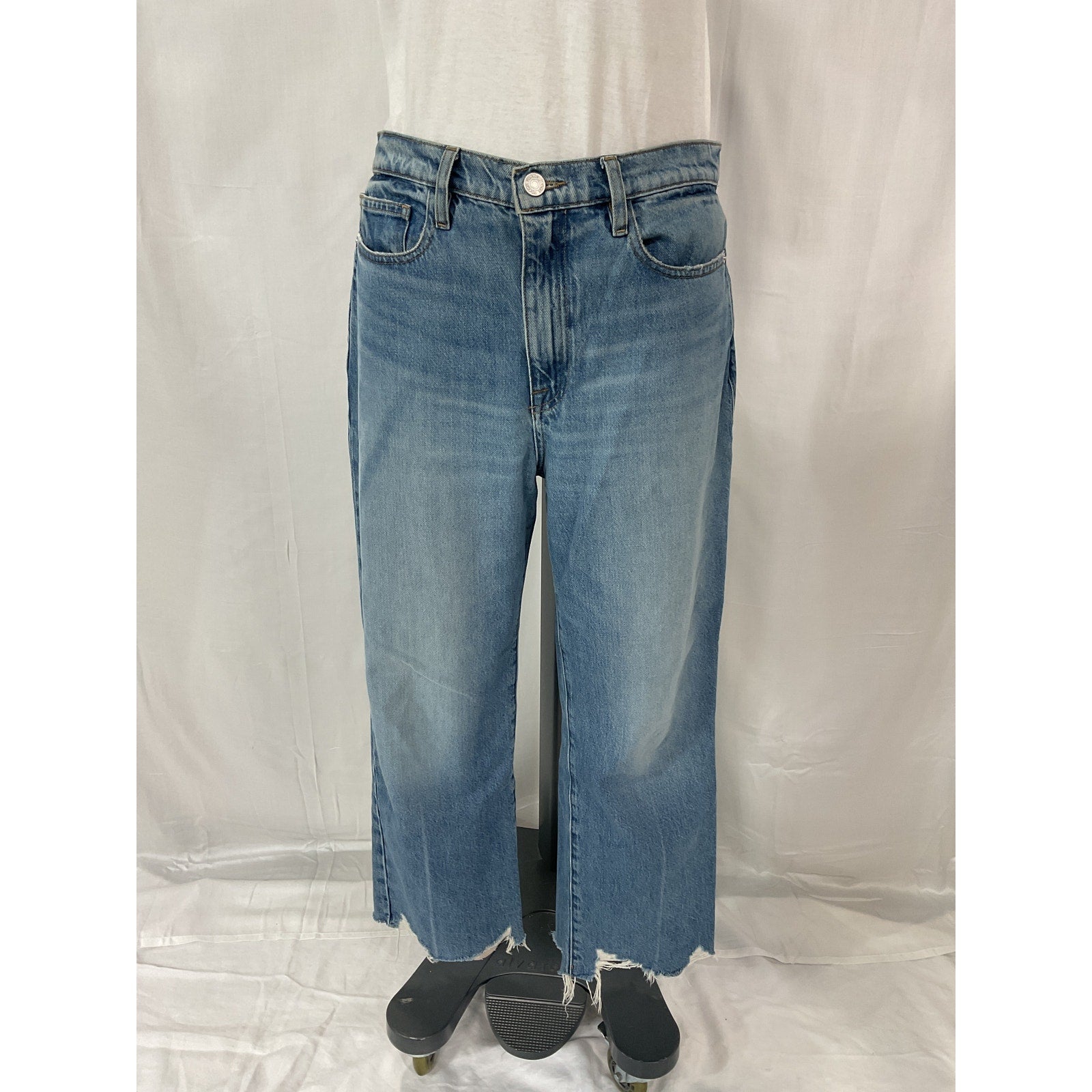 Frame 'Le Jane' Blue Straight-Leg Ankle Denim Jeans Size 29