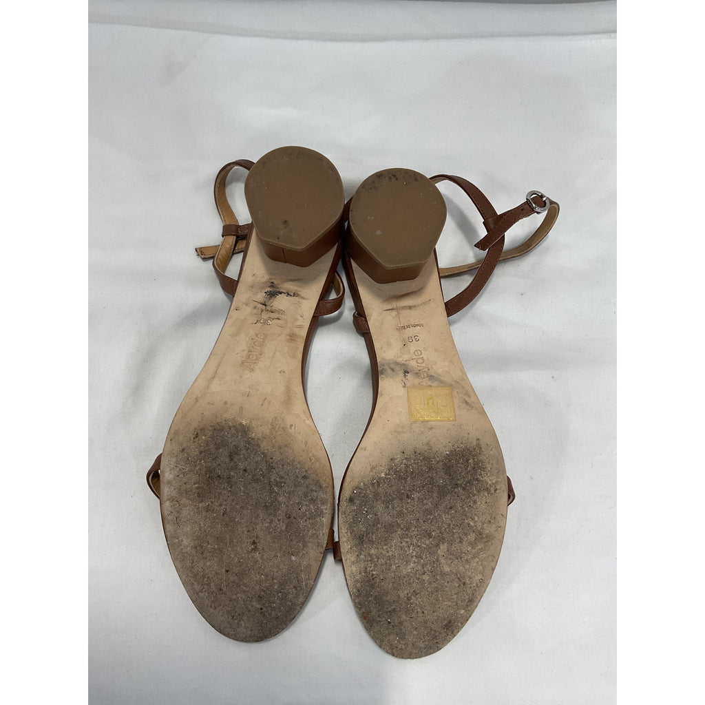Aeyde 'Immi' Brown Ankle Strap Sandal Size 9