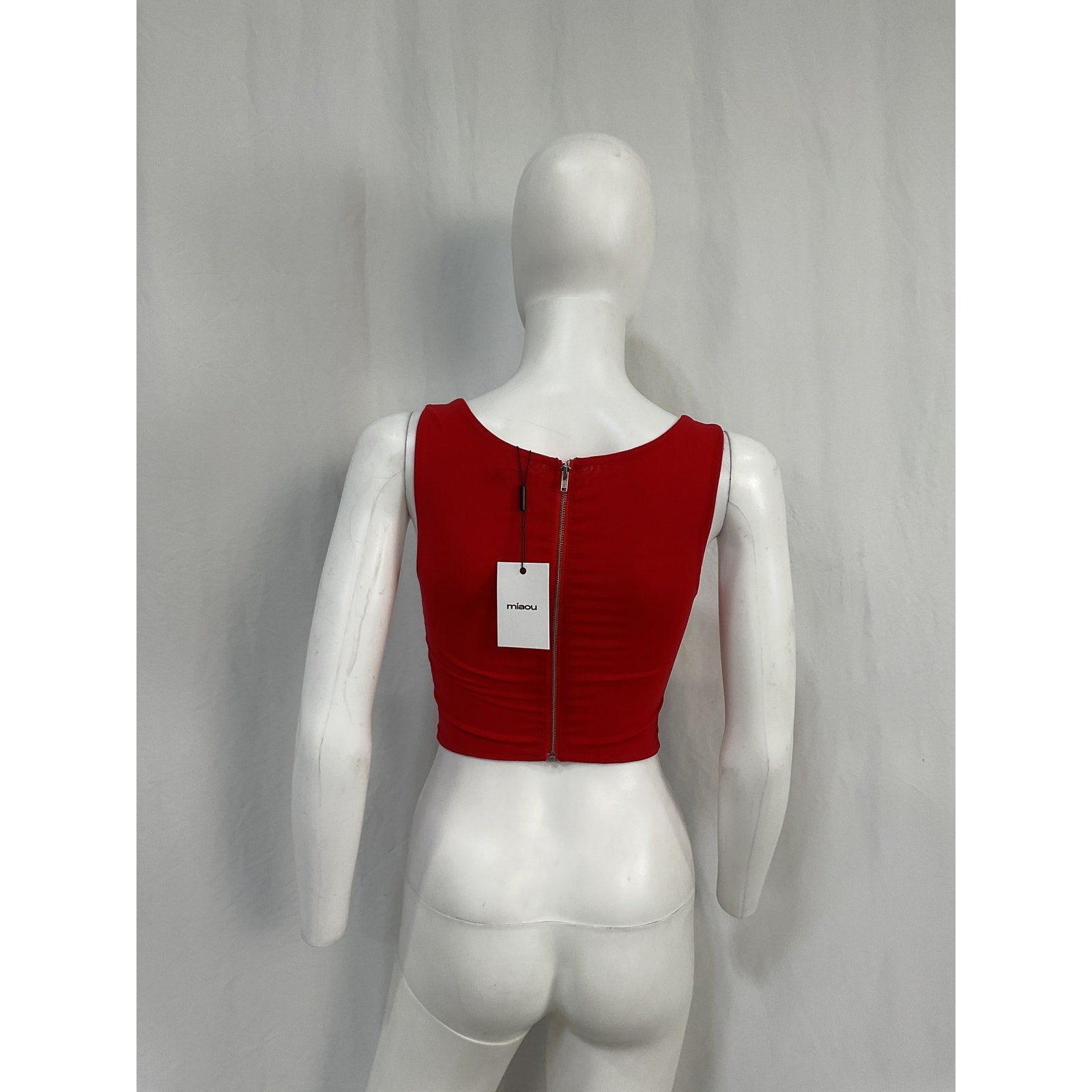 Miaou 'Campbell' Red Nylon Corset Top Size S - NWT