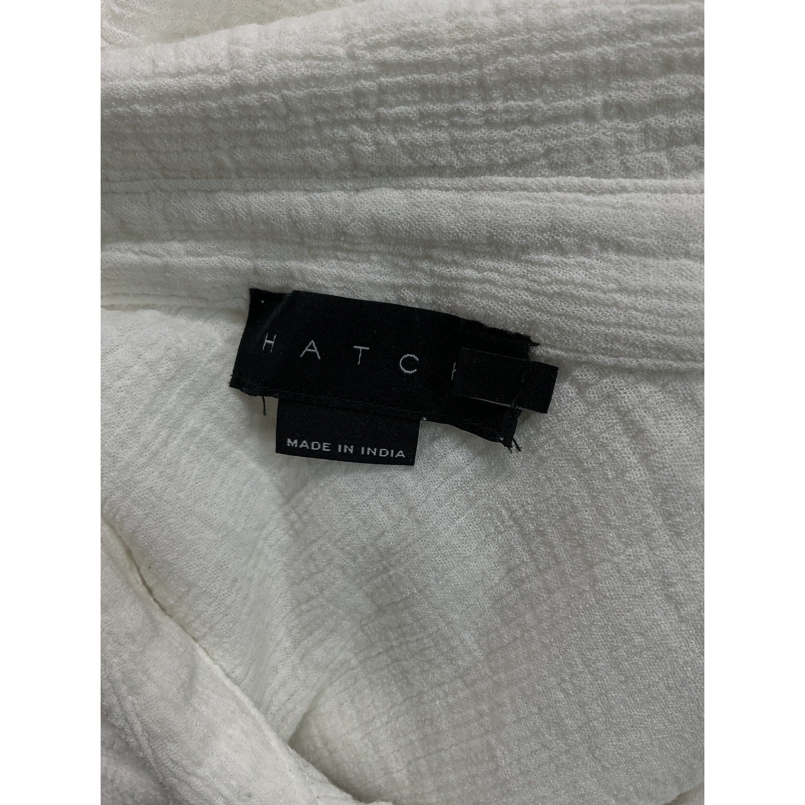 Hatch 'The Aubrey' White Short Sleeve Shirt Size 4