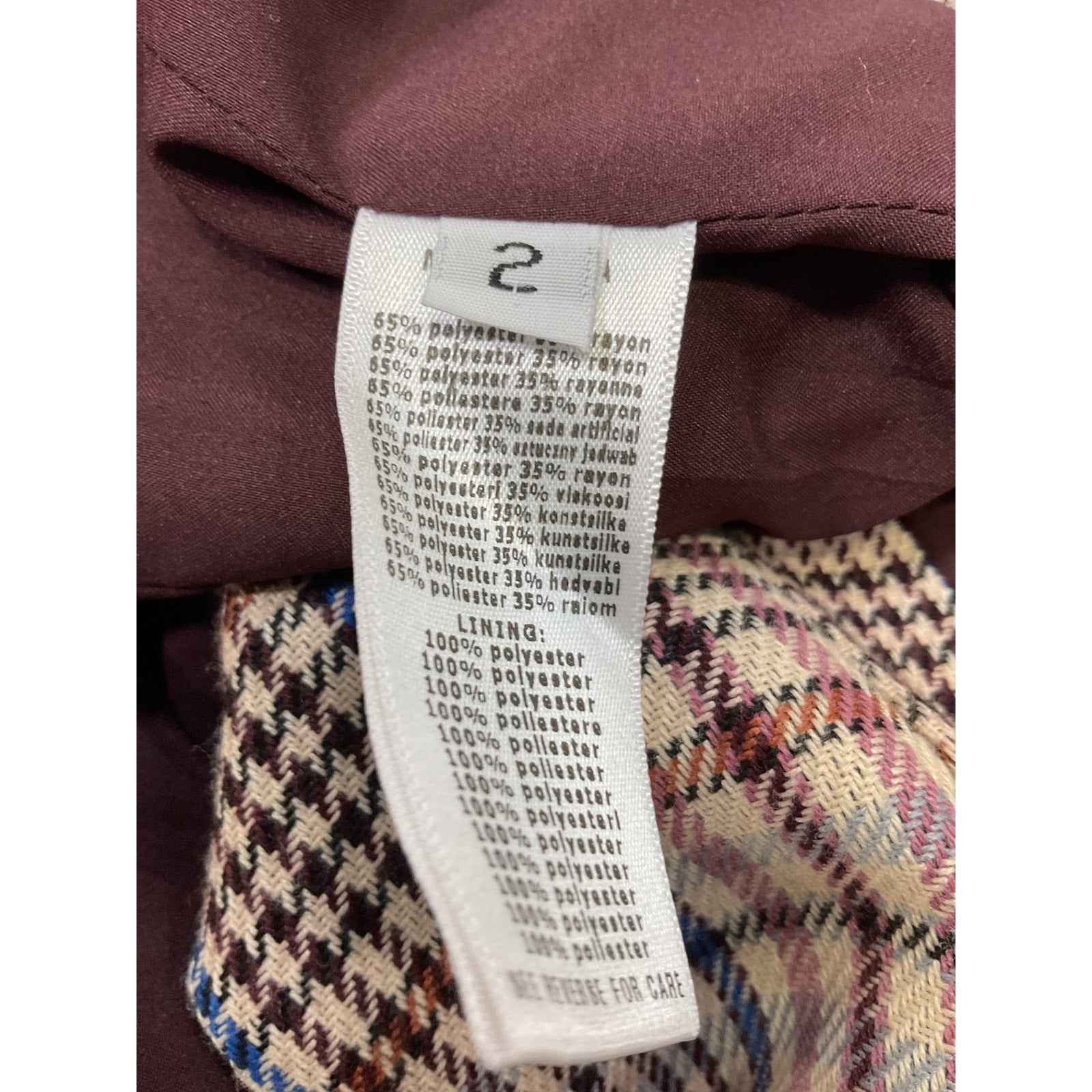 Aknvas 'Valdi' Brown Polyester Blazer Size 2