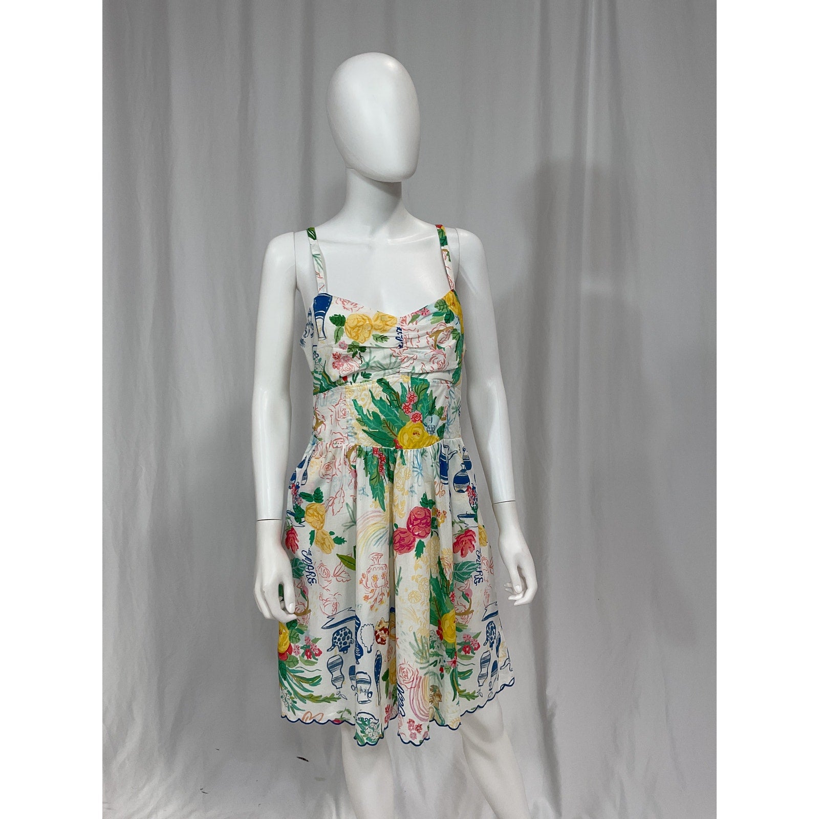 Mother 'The Butterfly Kisses' White Top Blouse Size L