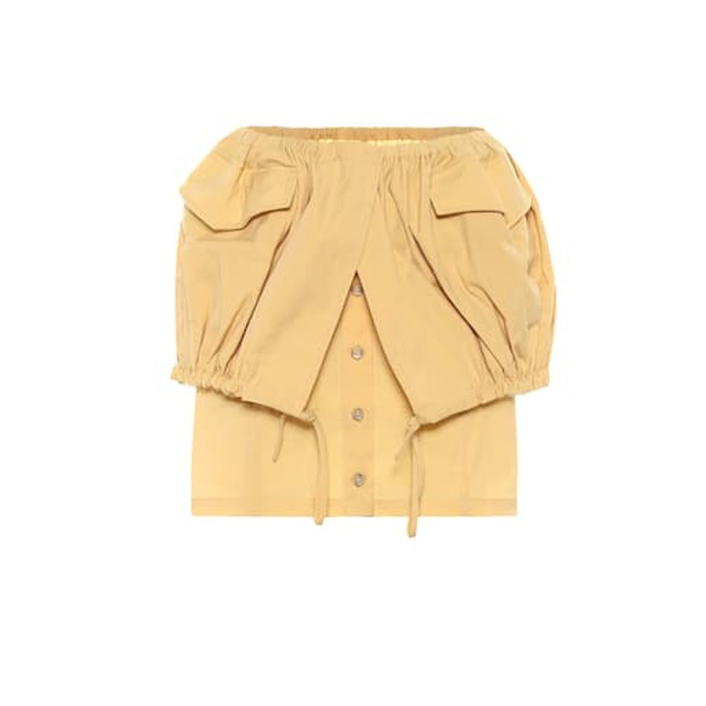 Jacquemus 'La Jupe Cueillette' Yellow Button Front Mini Skirt Size 36 - NWT
