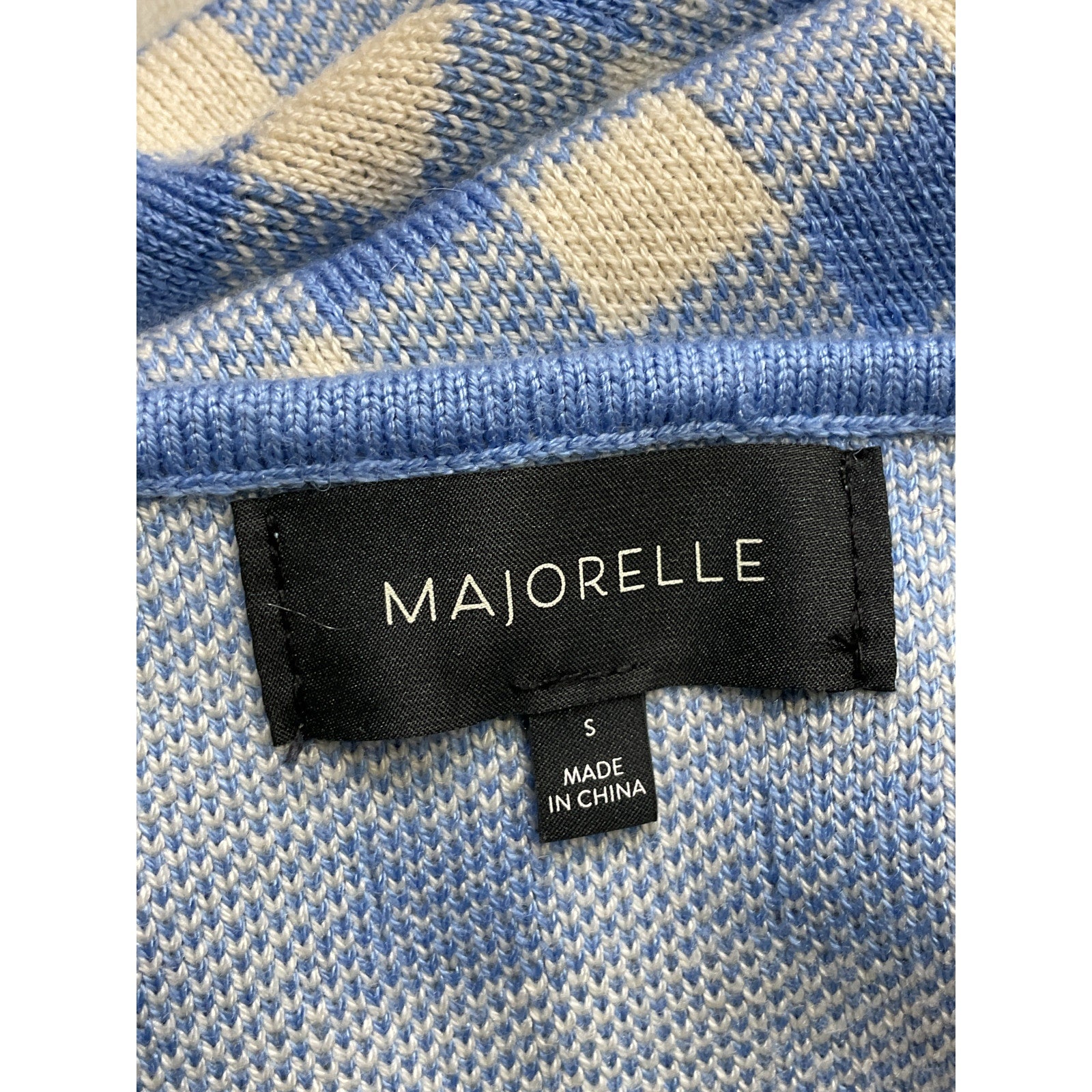Majorelle 'Addy' Blue Cropped Halter Top Size S