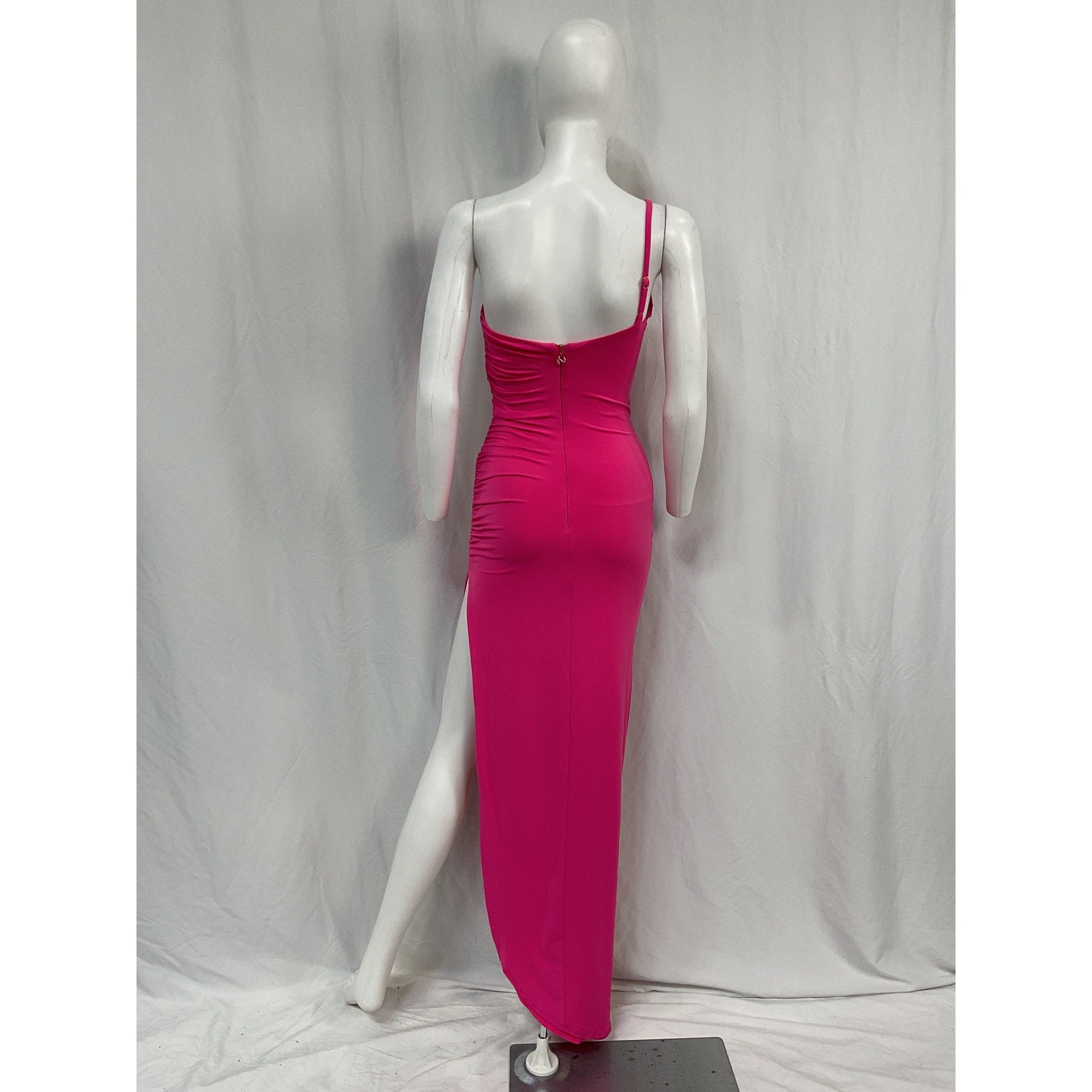 Nookie 'Aria' Pink Poly One Shoulder Gown Size M