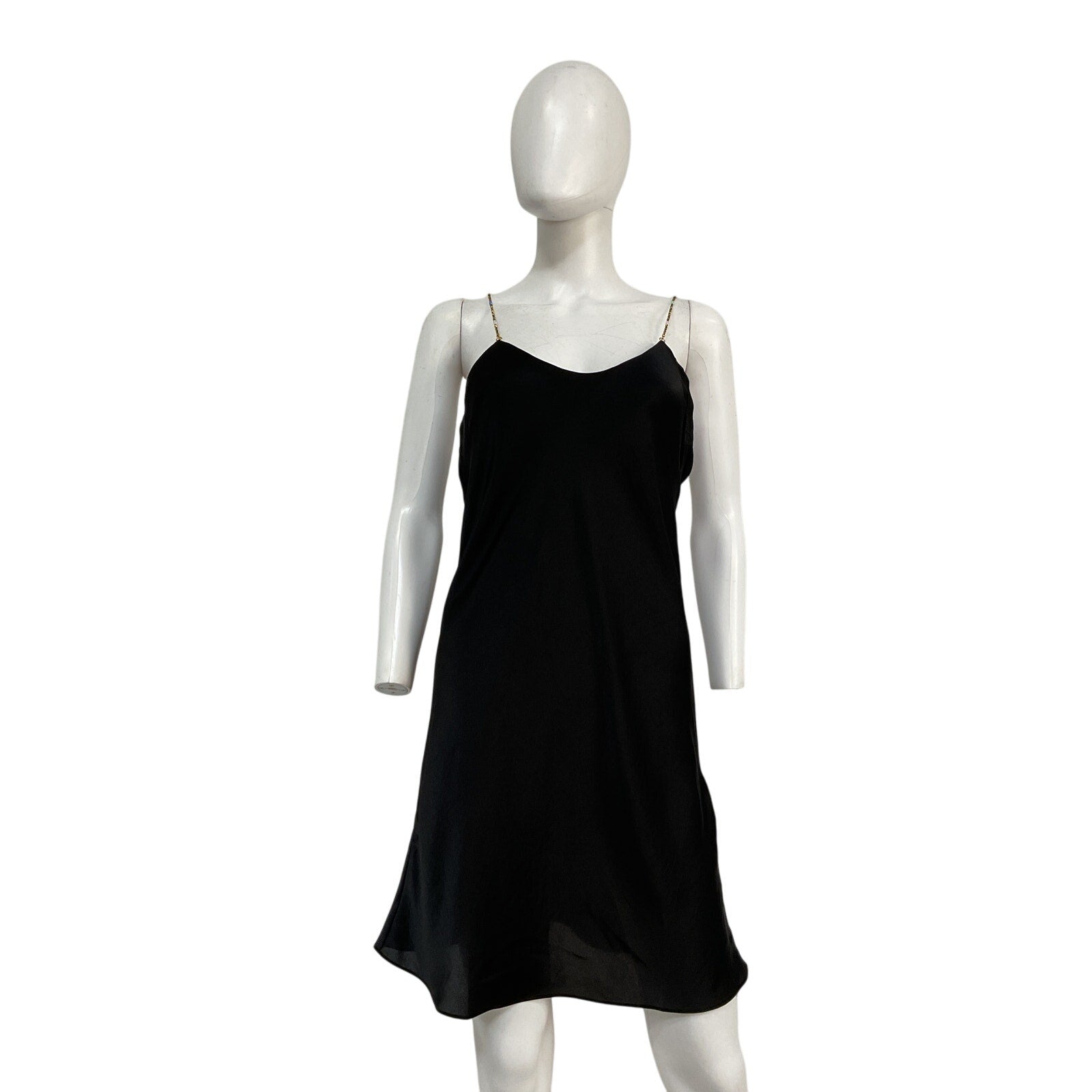 Ba&Sh 'Clem' Open Back Black Polyester Mini Slip Dress Size 1 - NWT