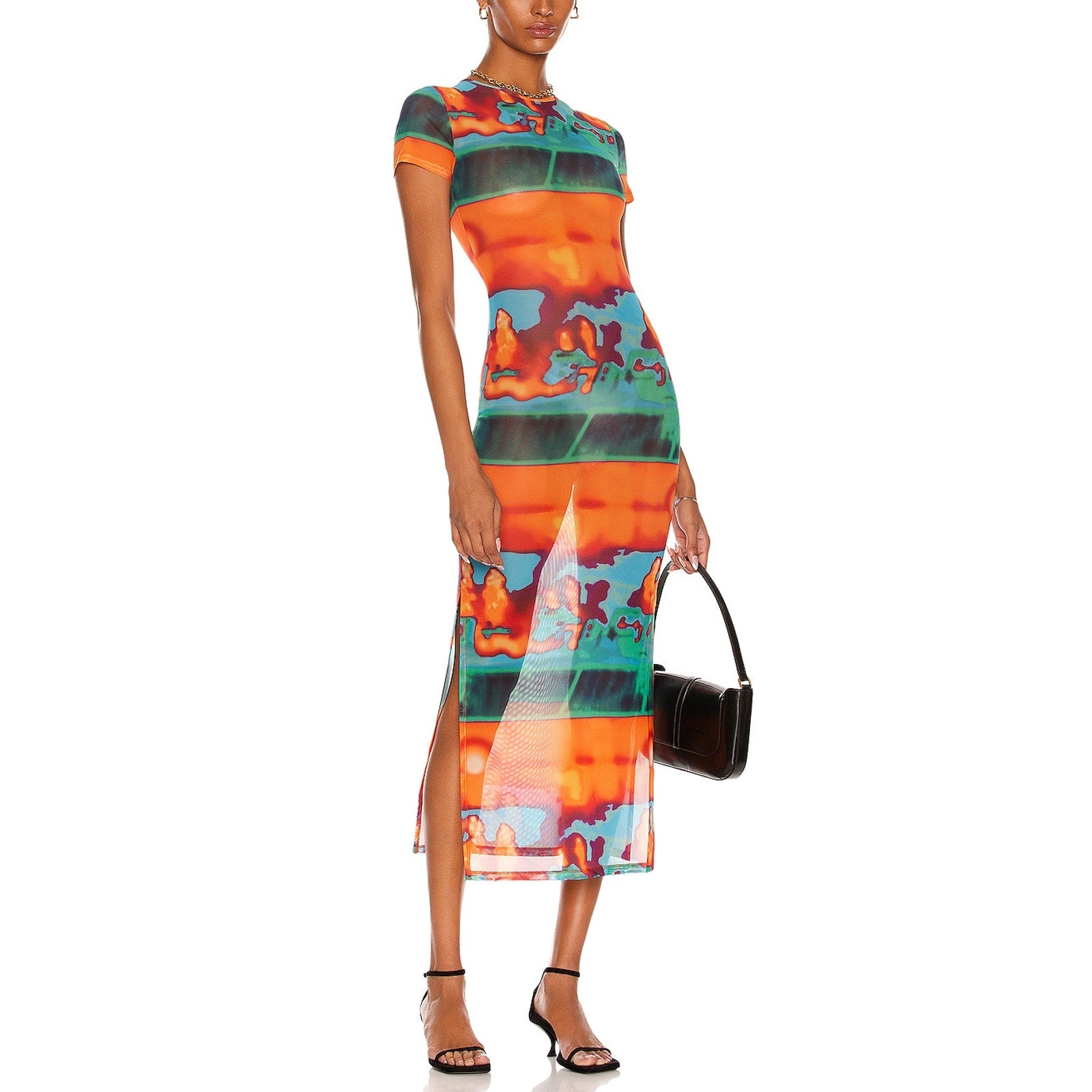 Miaou 'Billie' Orange Polyester Dress Size XS - NWT