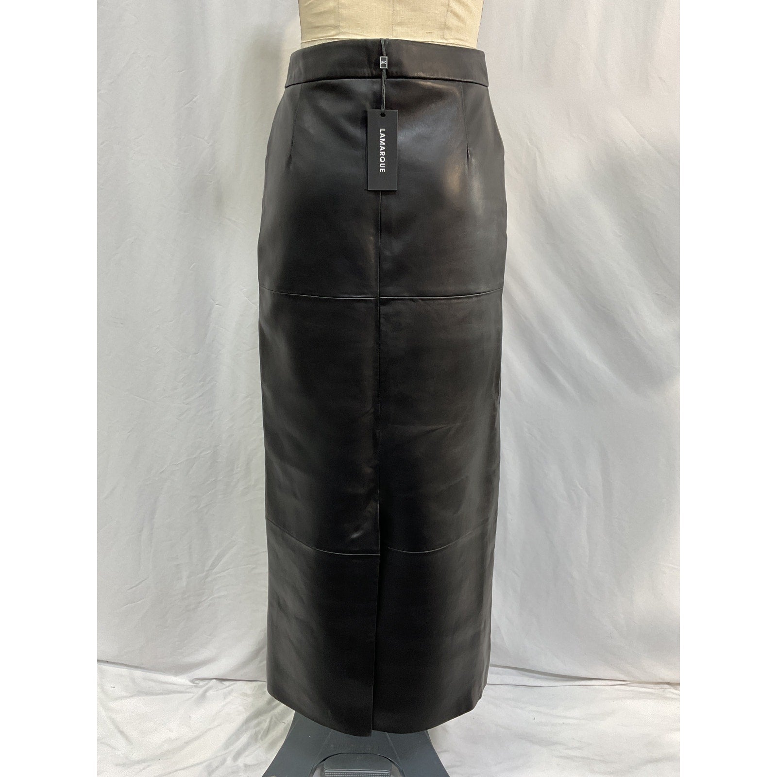 Lamarque 'Mariette' Black Leather Maxi Skirt Size S - NWT