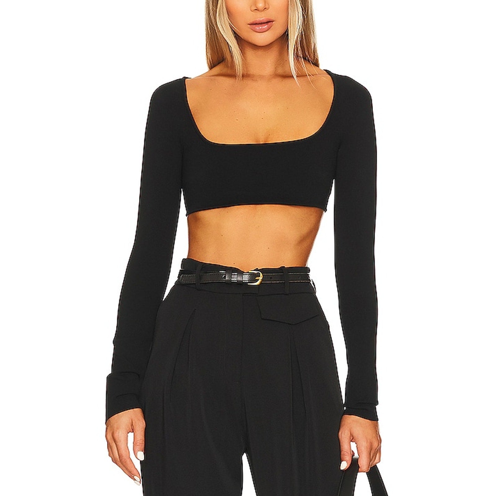 A.L.C. 'Belle' Black Cropped Top Size M - NWT