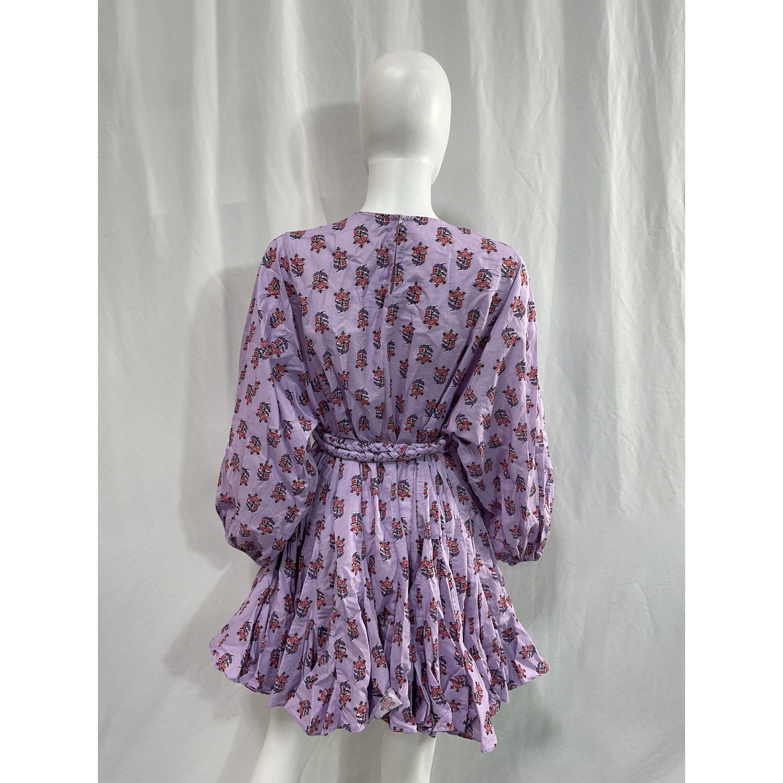Rhode 'Ella' Purple Linen Dress Size M
