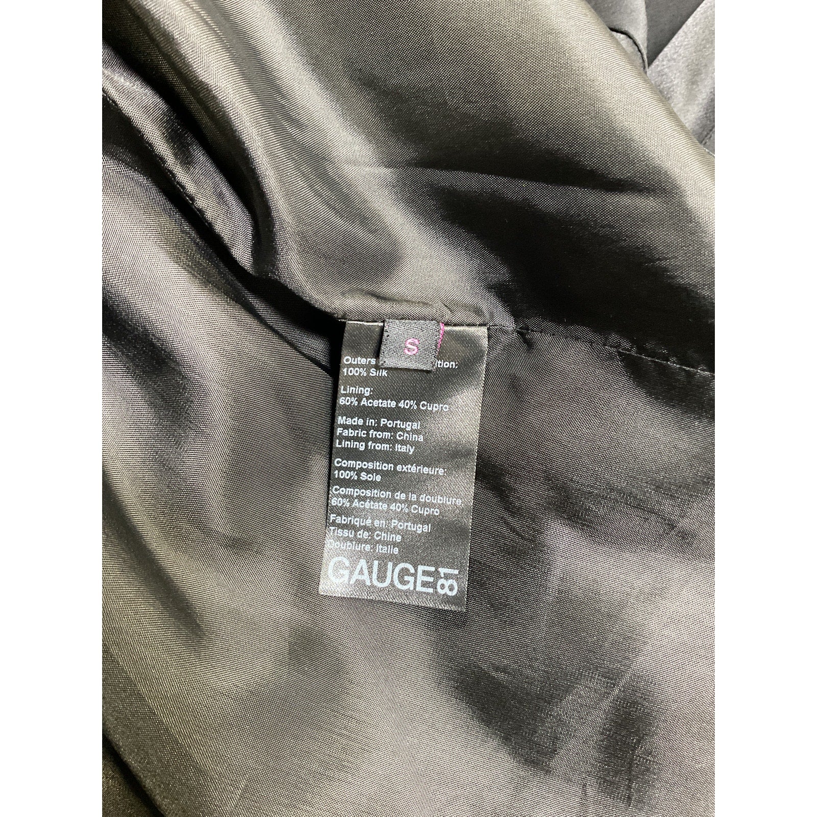 Gauge81 'Naha' Black Silk Mini Dress Size S