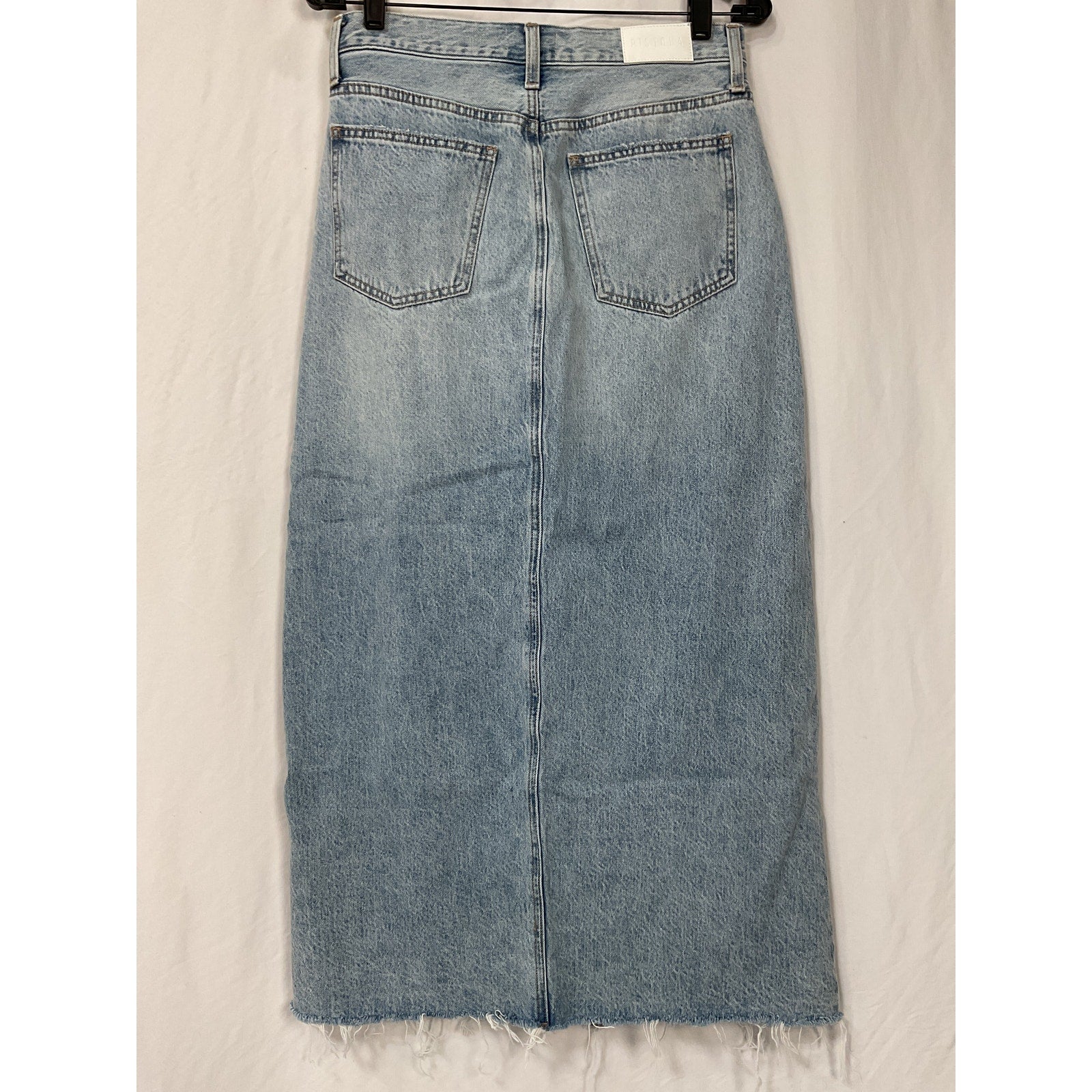 Pistola 'Alice' Blue Cotton High Rise Midi Skirt Size 28