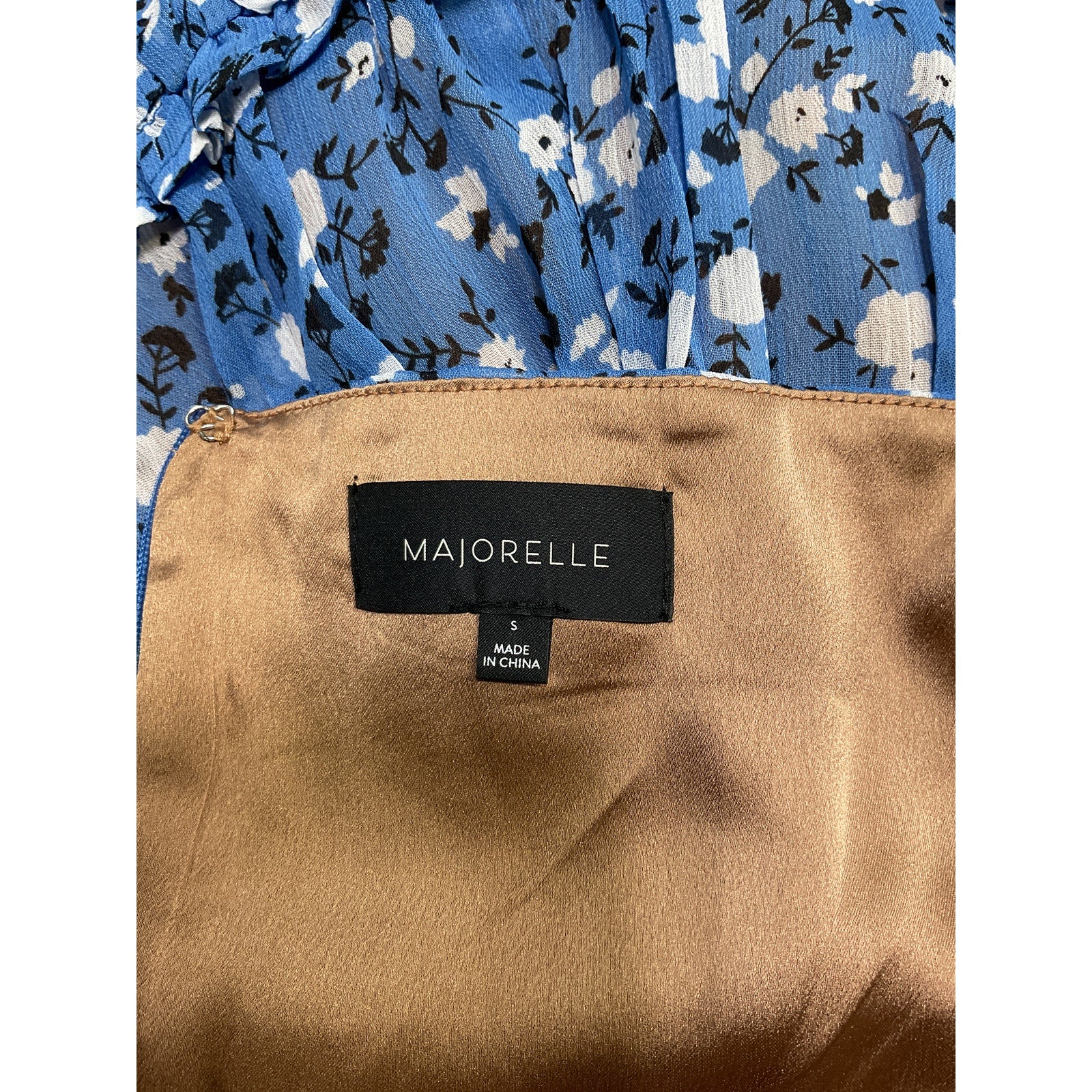 Majorelle 'Ailish' Blue Poly Mini Dress Size S