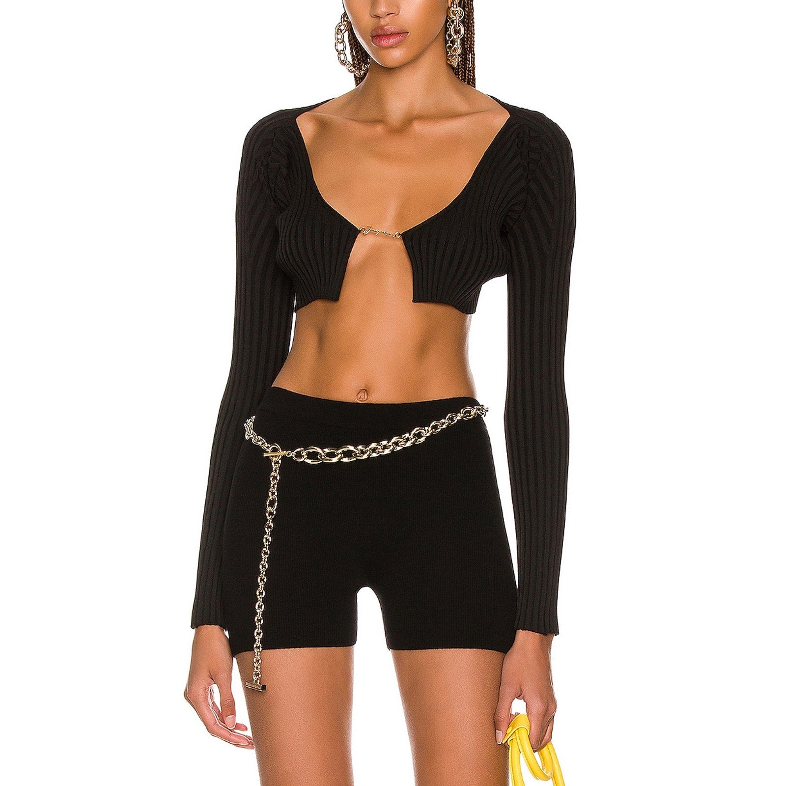 Jacquemus 'La Maille' Black Viscose Pralu Size 34 - NWT