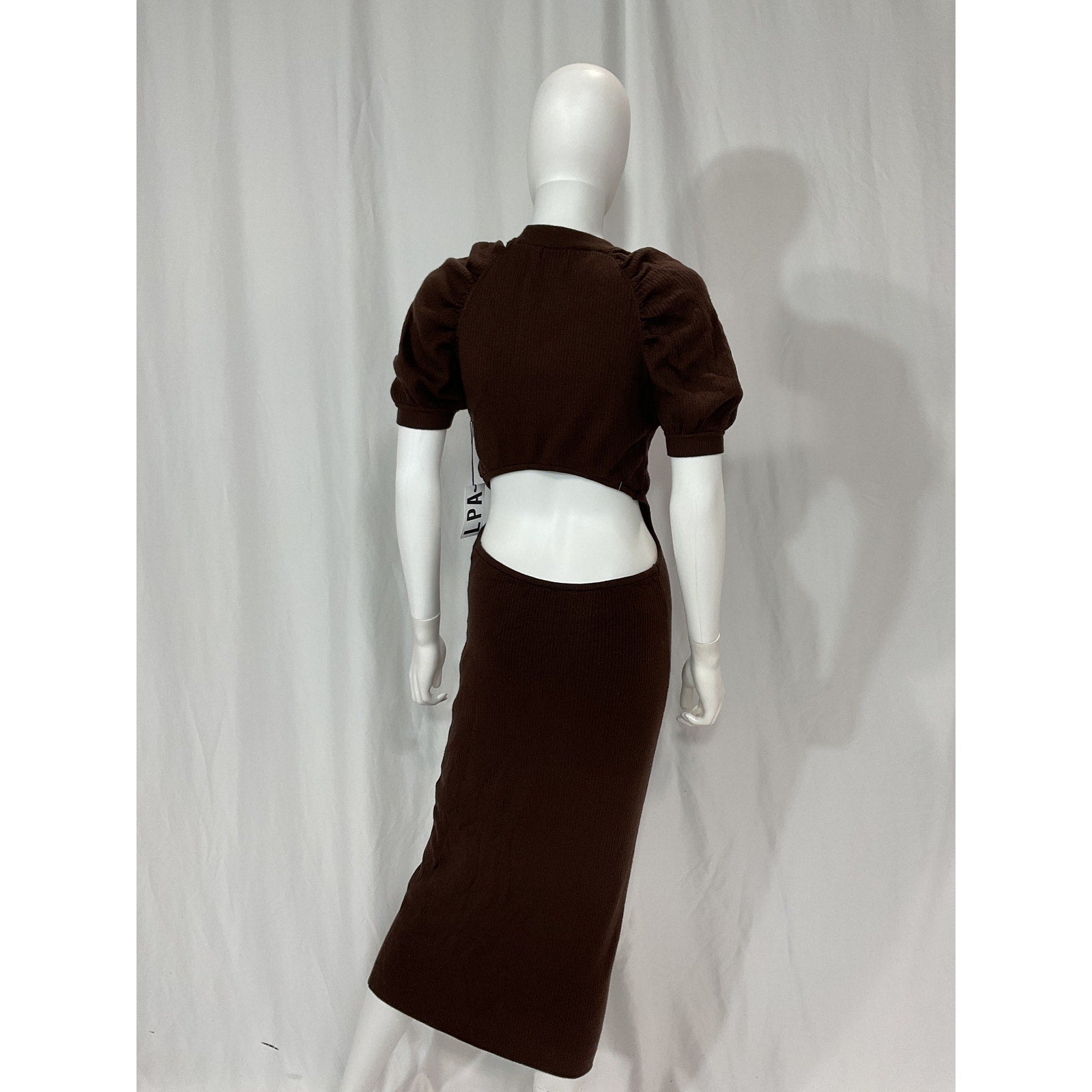 Lpa 'Clementine' Brown Cut Out Dress Size L - NWT