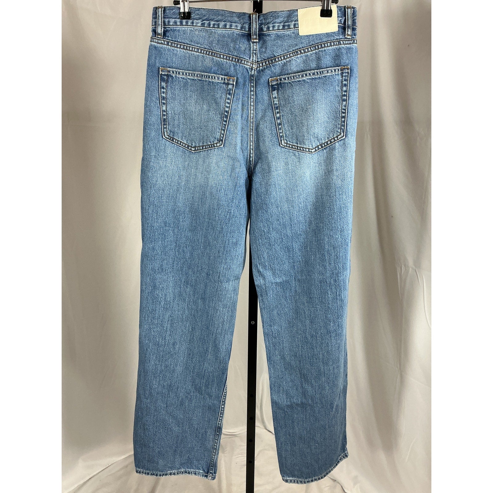 Grlfrnd 'Bella' Blue Cotton Low Rise Boyfriend Denim Jean Size 28