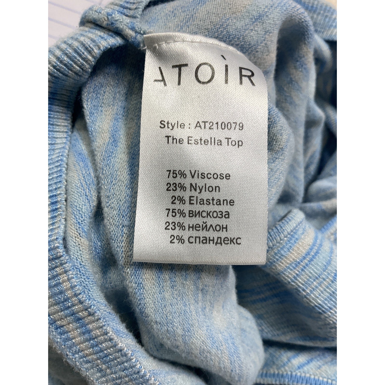 Atoir 'The Estella' Blue Suplice Blouse Top Size S