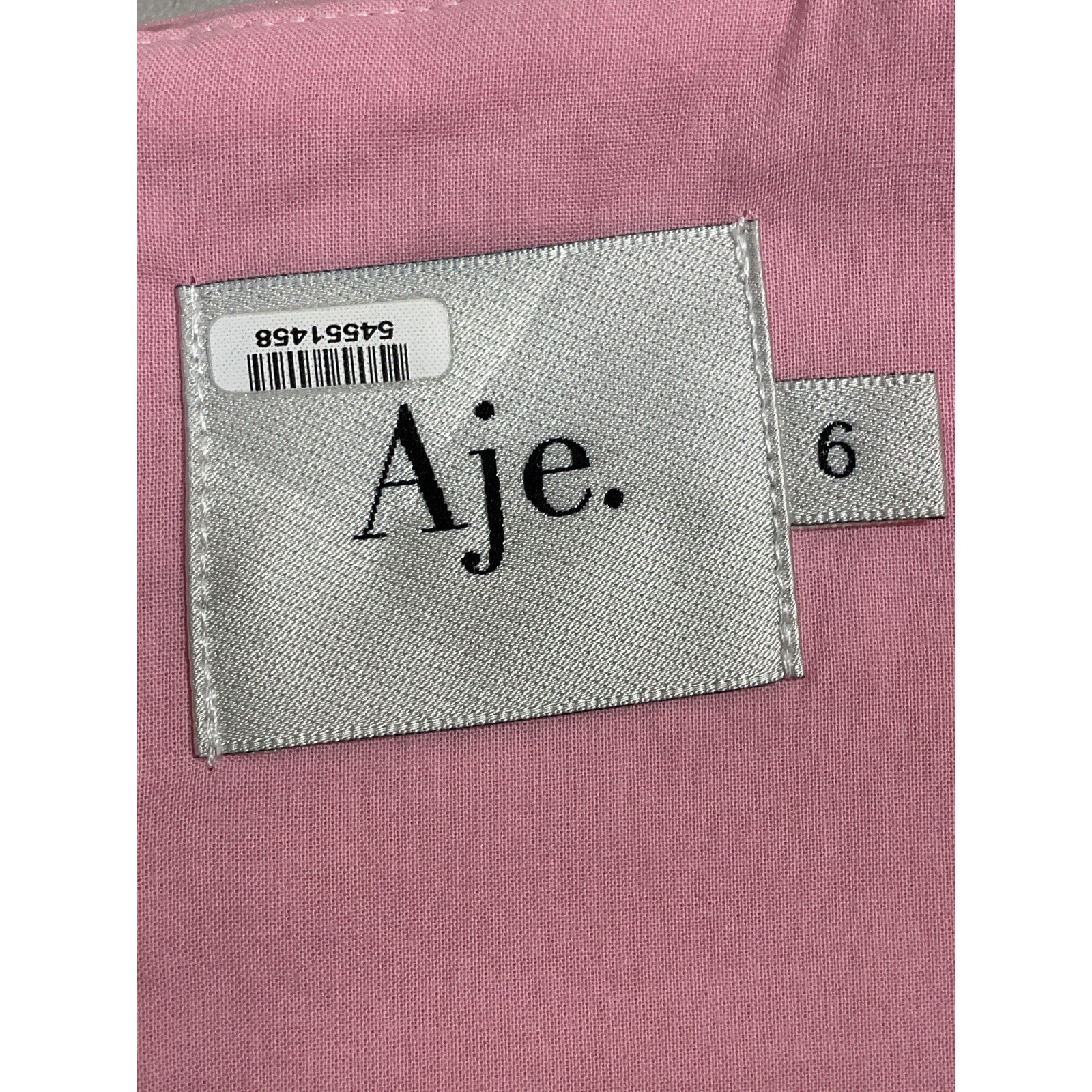 Aje 'Laurier' Pink Wave Cropped Pliss�-Organza Top Size 0