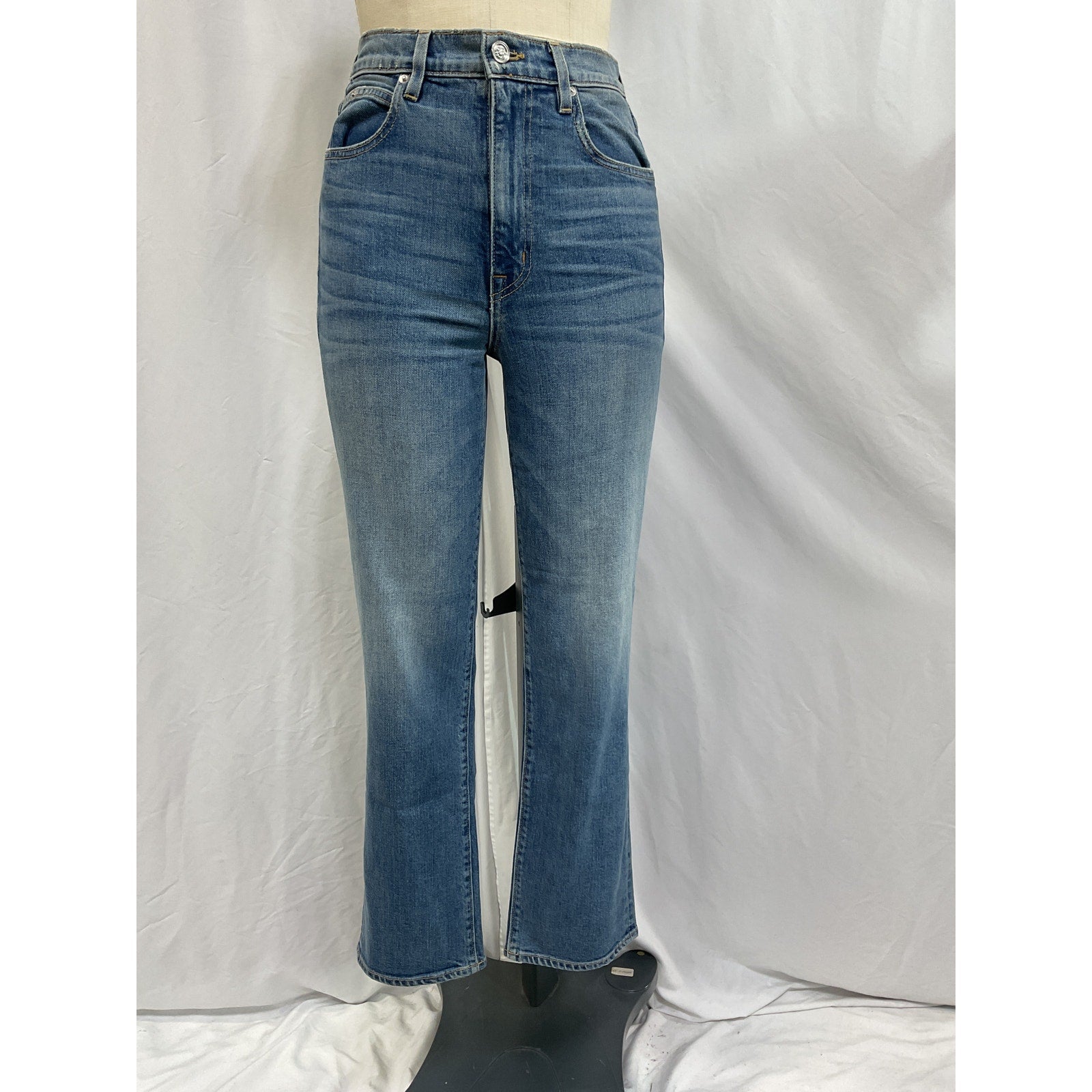 Slvrlake 'London' Blue High-Rise Straight-Leg Denim Jean Size 26
