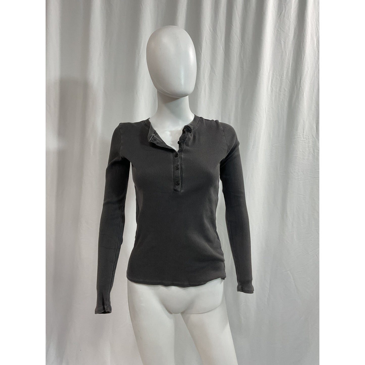 Nili Lotan 'Jordan' Black Henley Tee Size XS