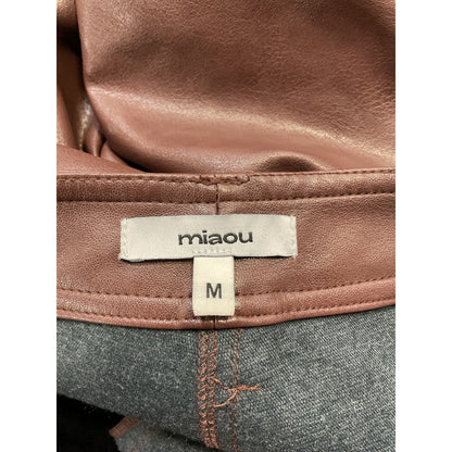 Miaou 'Junior' Brown Vegan Leather Pant Size M