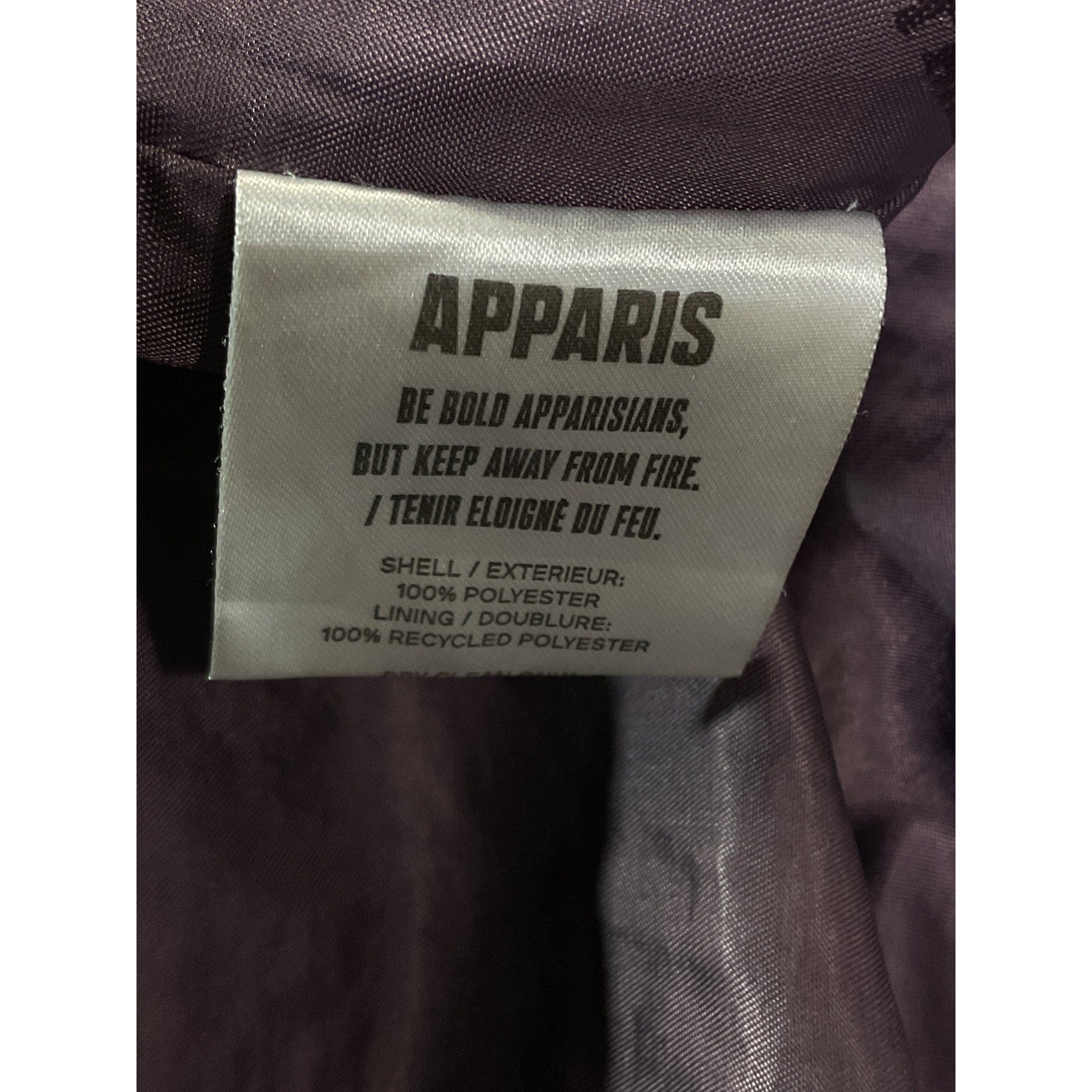 Apparis 'Daryna Tobacco' Purple Jacket Size XS