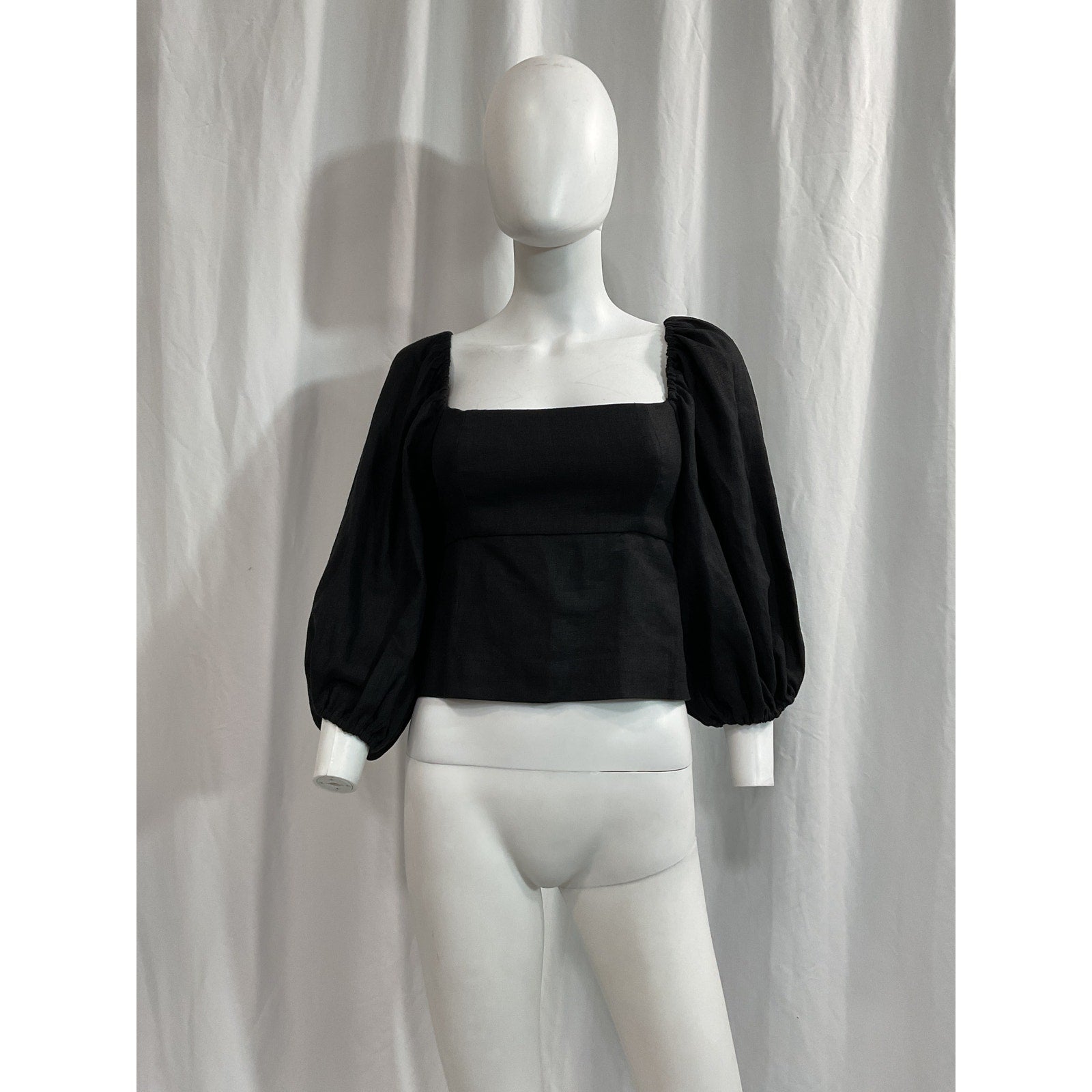 Lpa 'Alice' Black Puff Sleeve Top Size S
