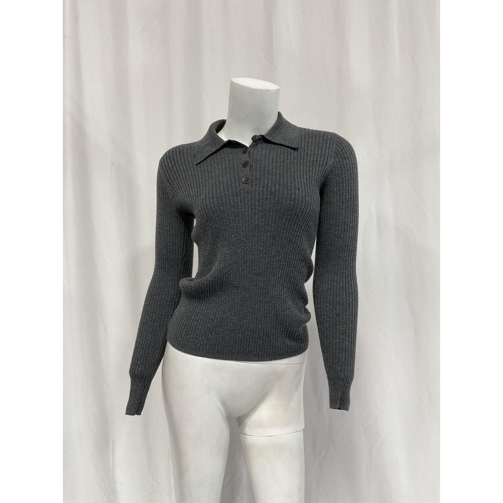Sandro 'Harry' Gray Polo Sweater Size 0