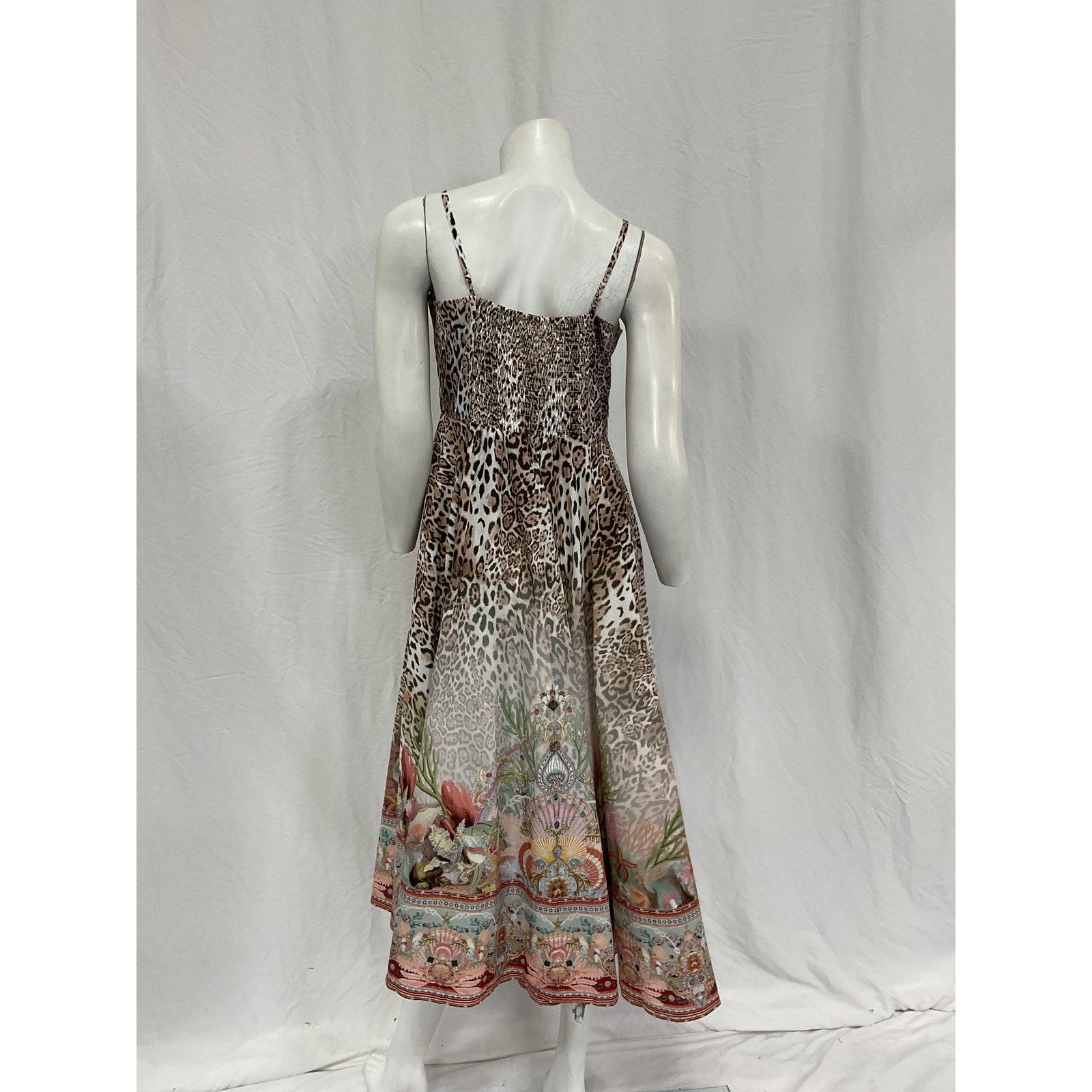 Camilla Little Girl'S & Tie Brown Cotton Front Maxi Dress Size 14