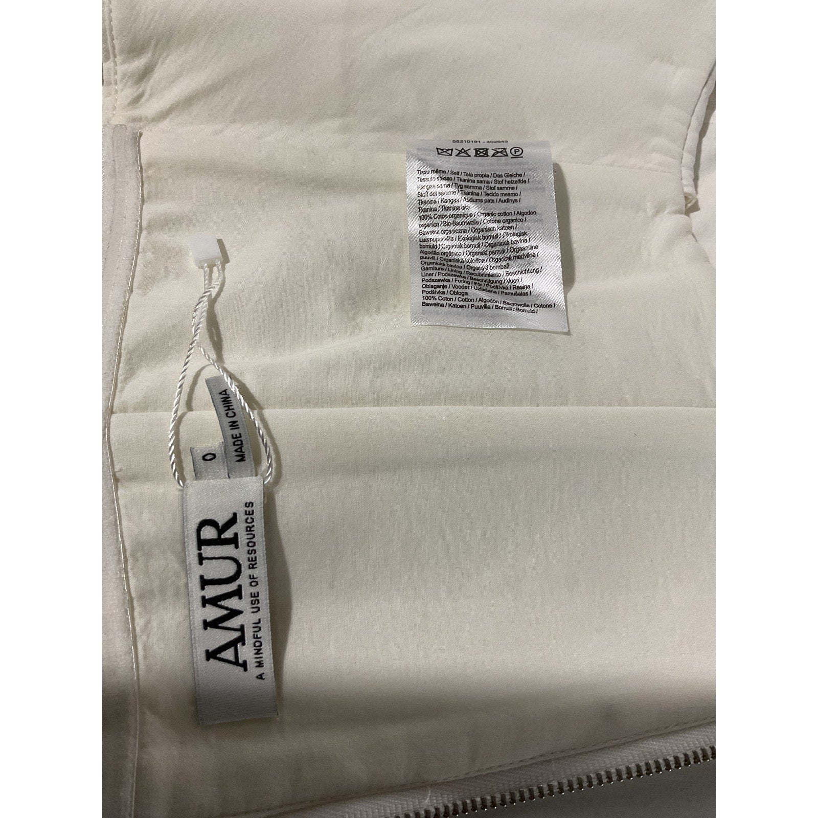 Amur 'Declan' White Cotton Ruffle Bustier Top Size 0