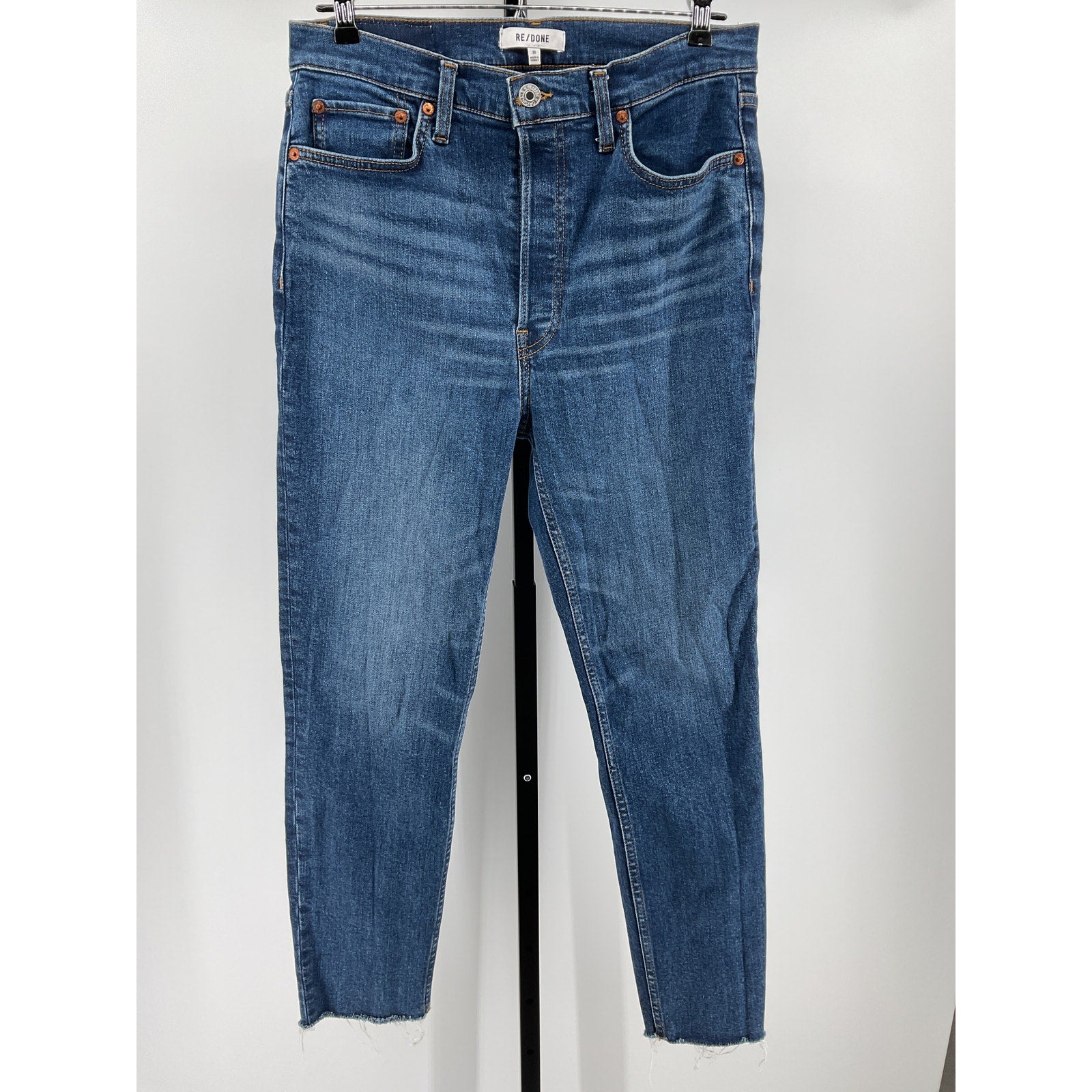 Re/Done '90S' Blue Cotton High Rise Jeans Size 30