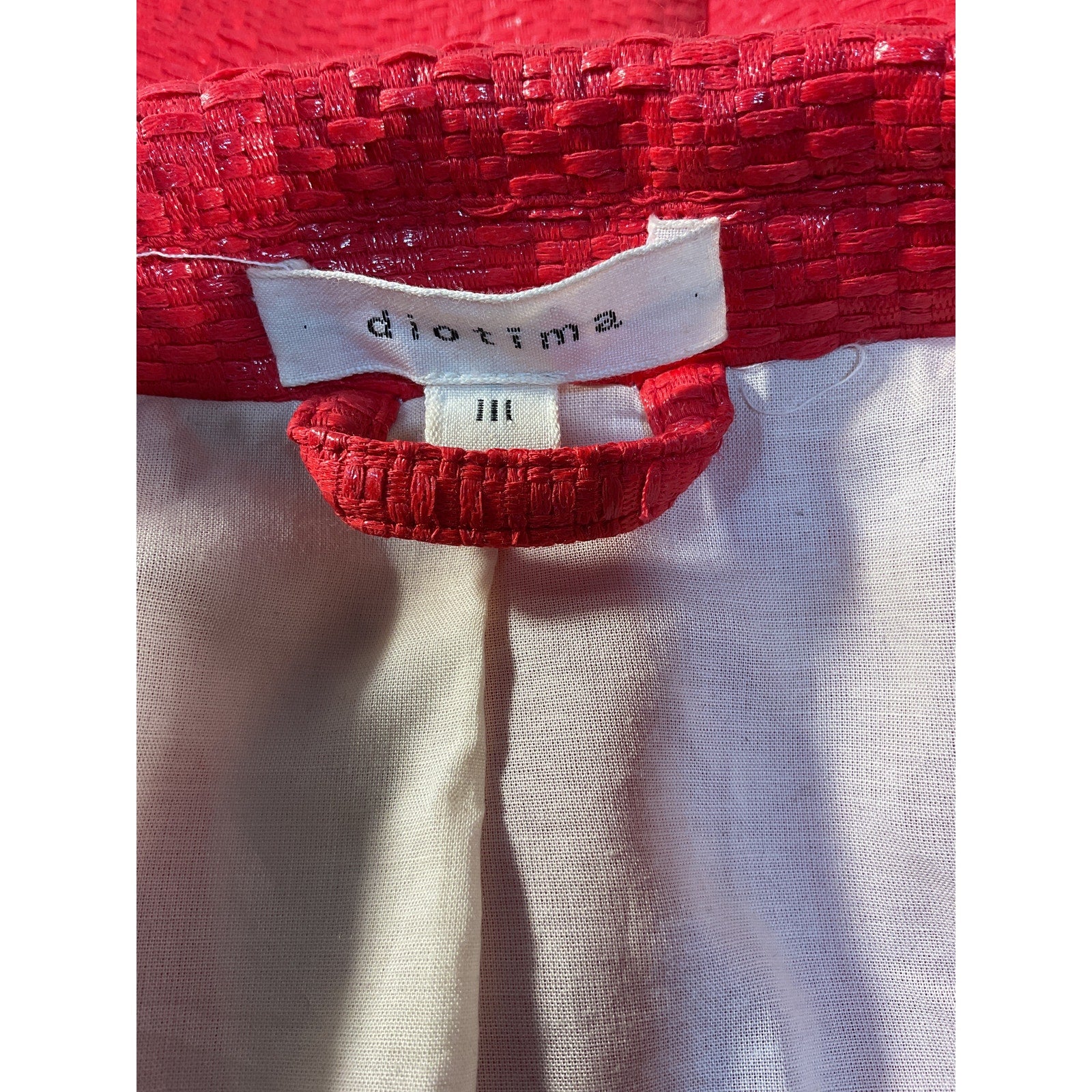 Diotima 'Oversized' Red Tweed Blazer Size 3