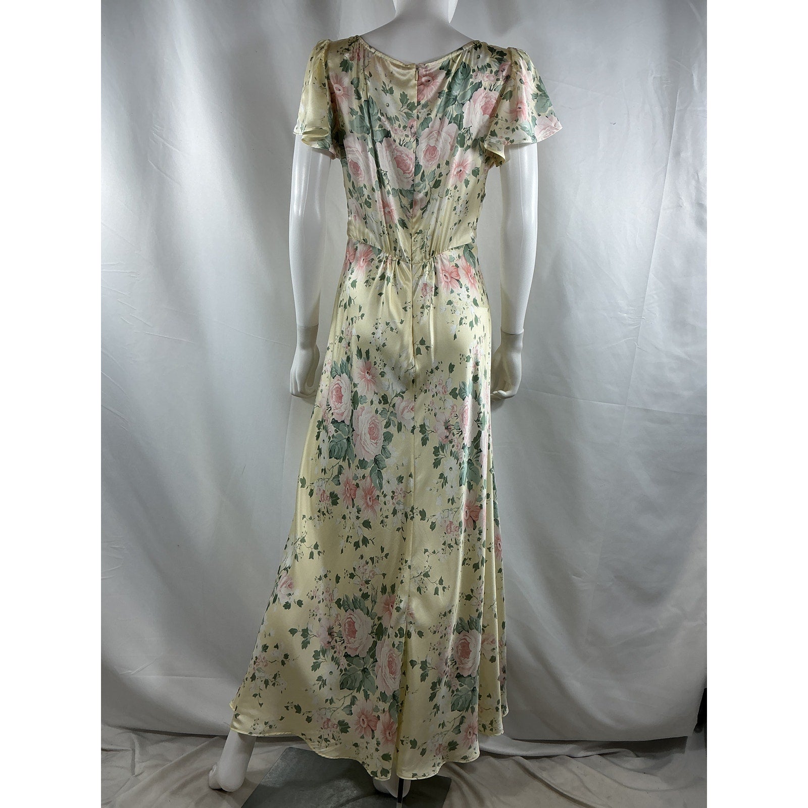 Selkie 'The Flutter' Cream Silk Slip Dress Size M