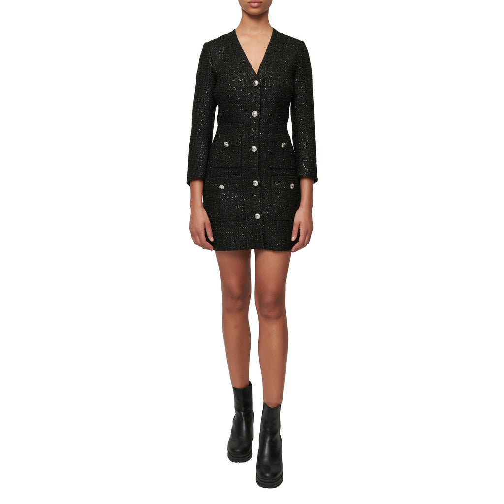 Maje 'Renatelli' Black Long Sleeve Dress Size 4