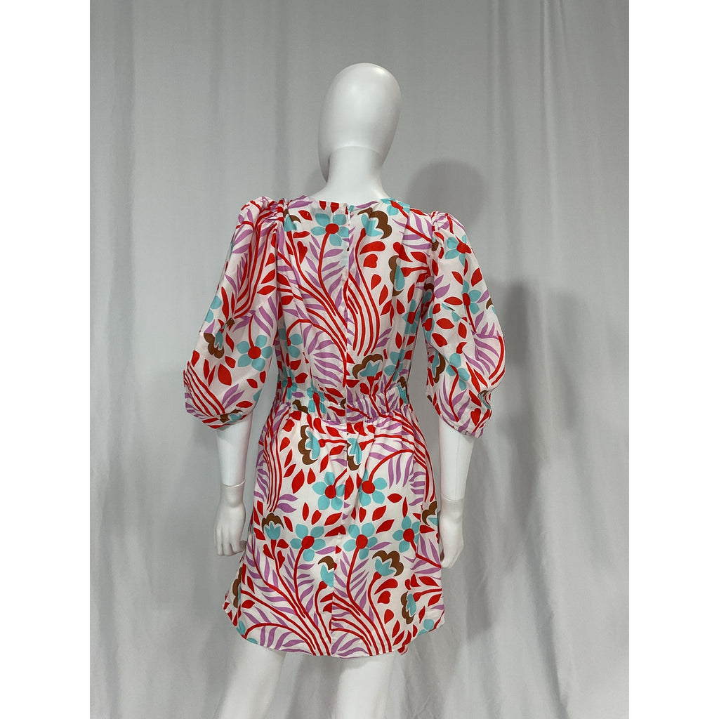 Rhode 'Pia' Red Poplin Dress Size 4