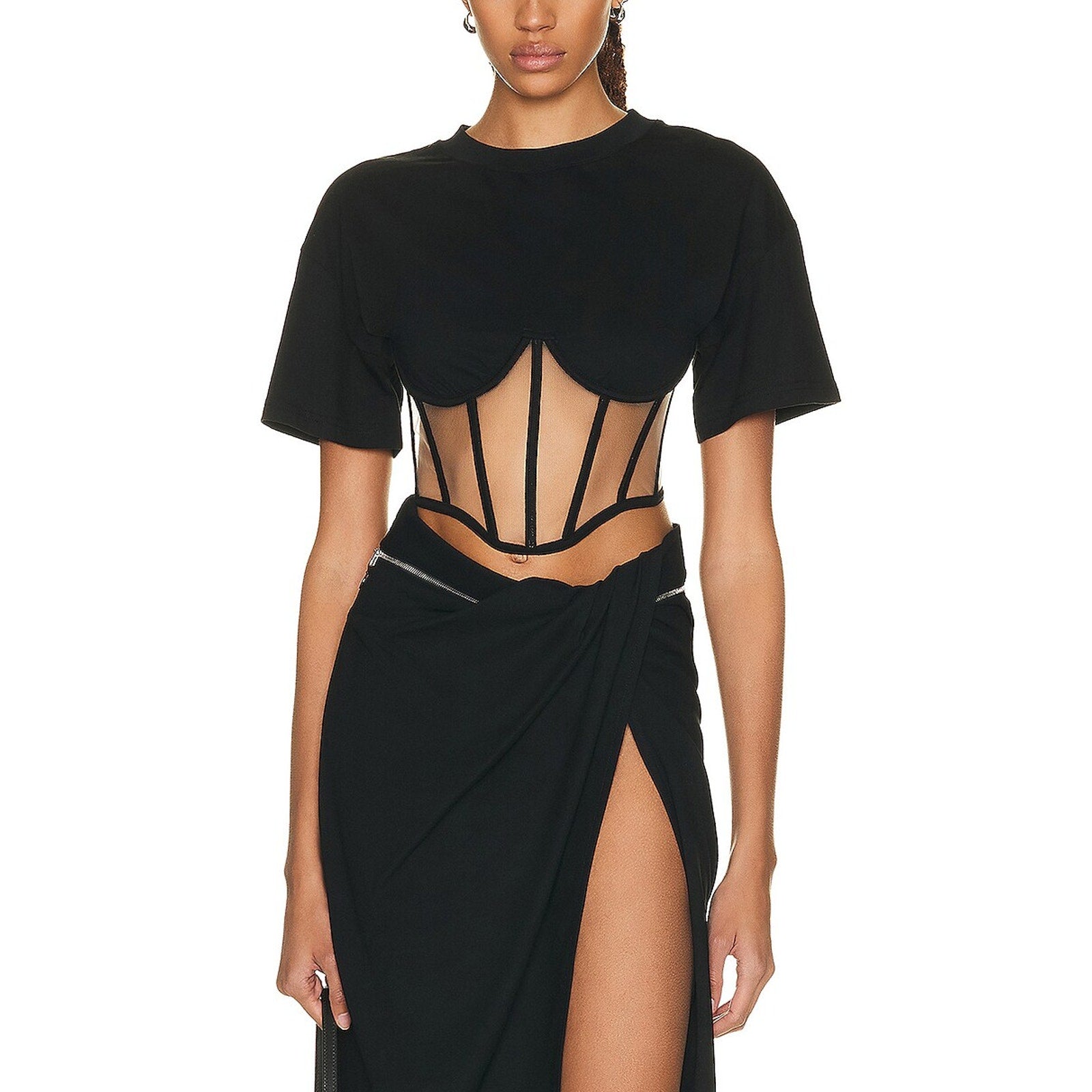 Rta 'Angelo' Black Corset Top Size XS