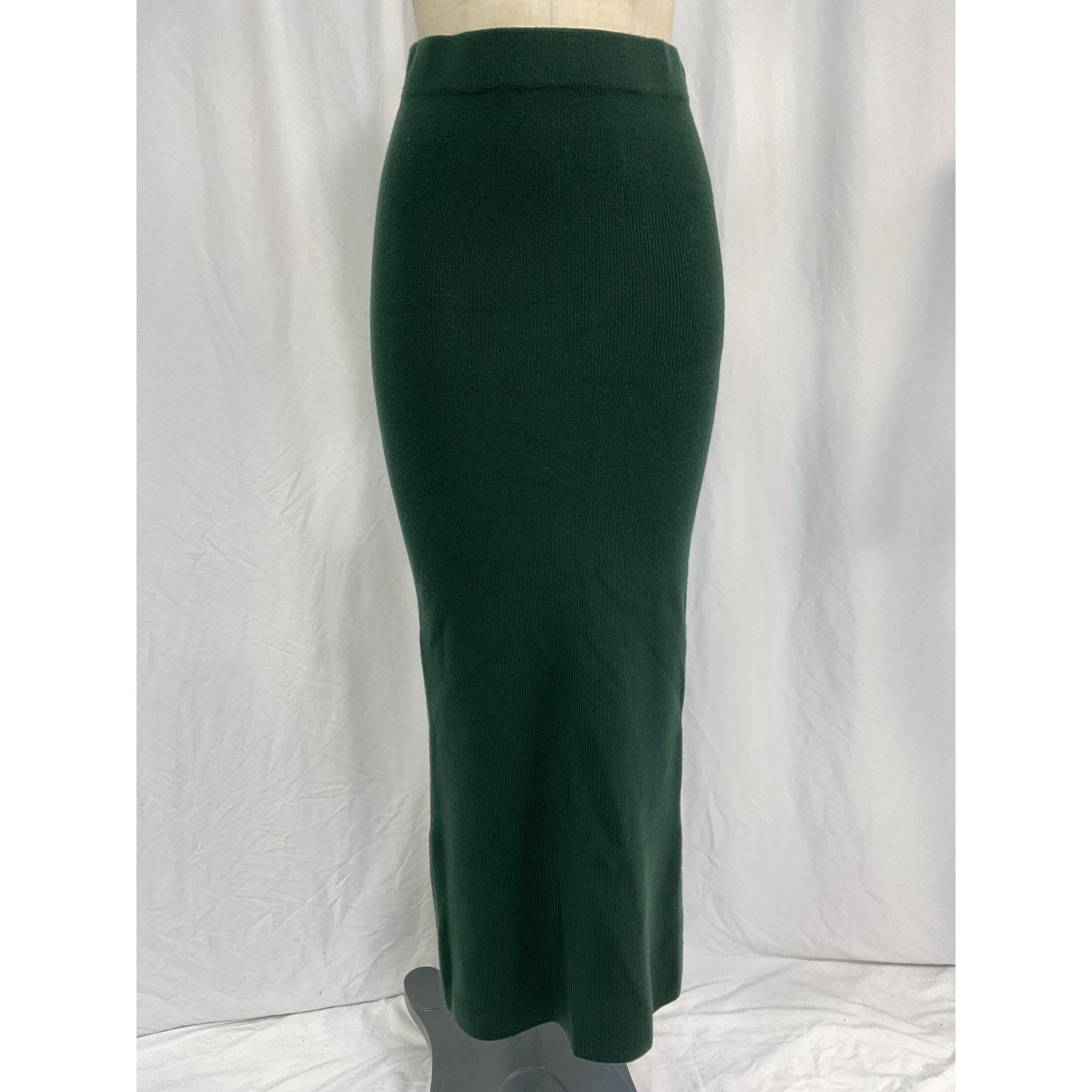Lapointe Green Merino Wool Slim Maxi Skirt Size M