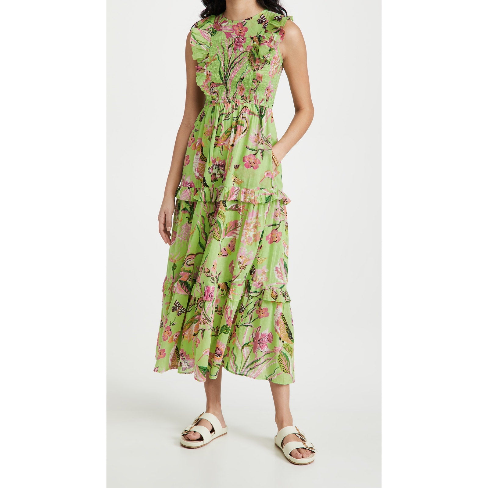 Banjanan 'Iris' Green Cotton Dress Size S