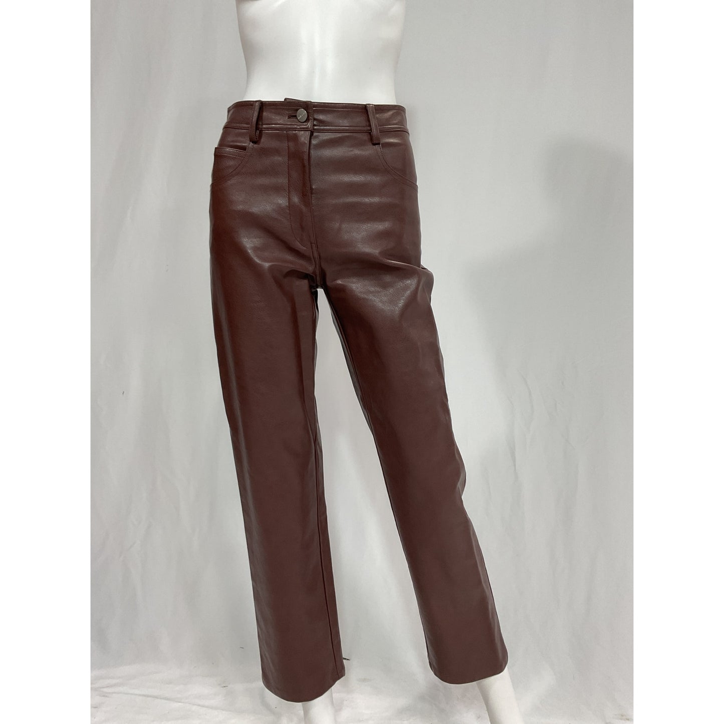 Miaou 'Junior' Brown Faux Leather Pant Size S