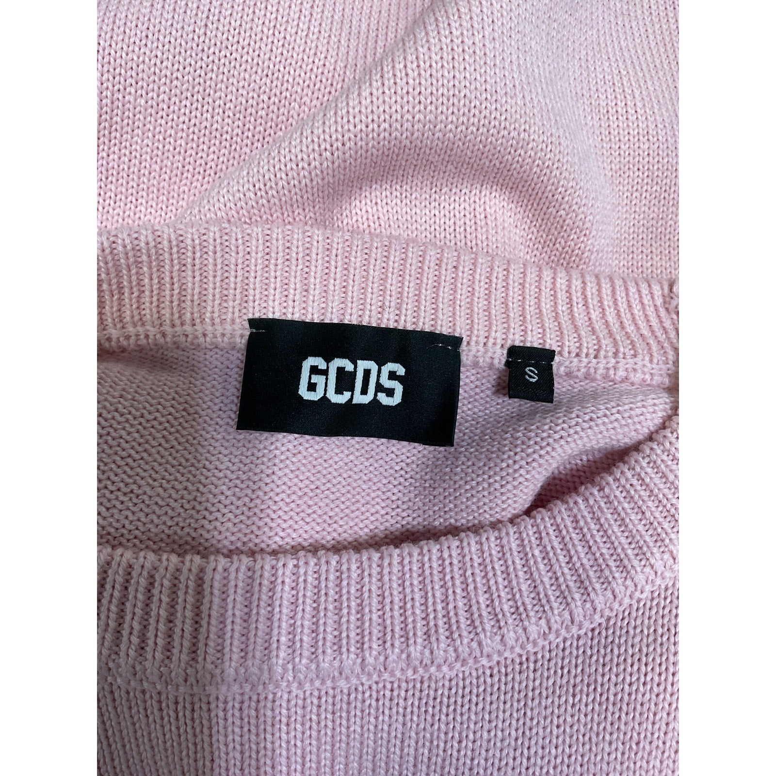 Gcds 'Ti Amo Bling' Pink Rhinestone Embellished Sweater Size S