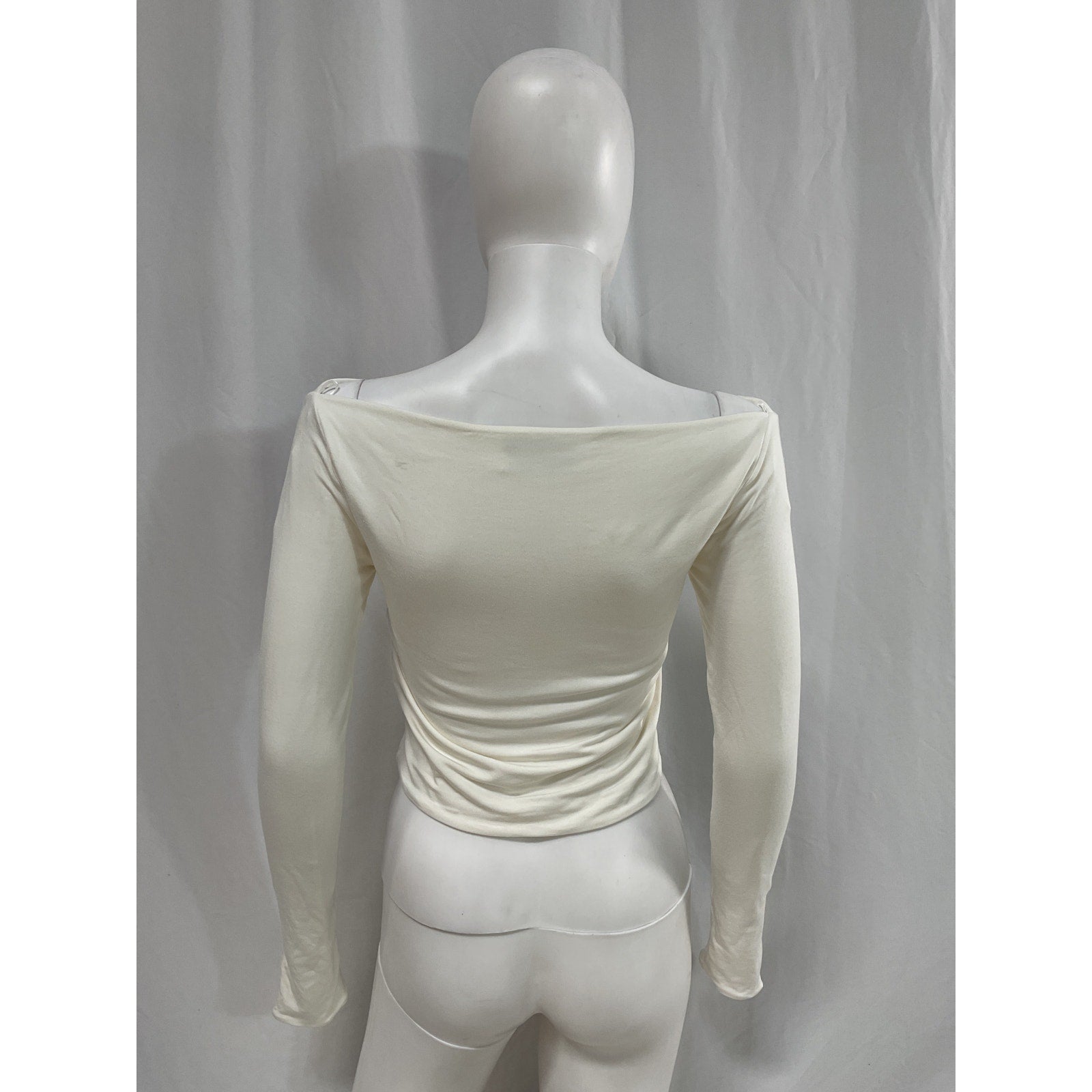 Ser.O.Ya 'Artemis' White Cut Out Off Shoulder Top Size L